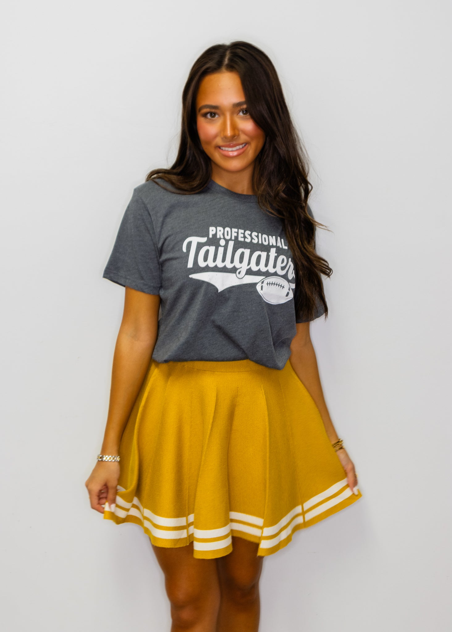 Gold Game Day Stripe Skirt