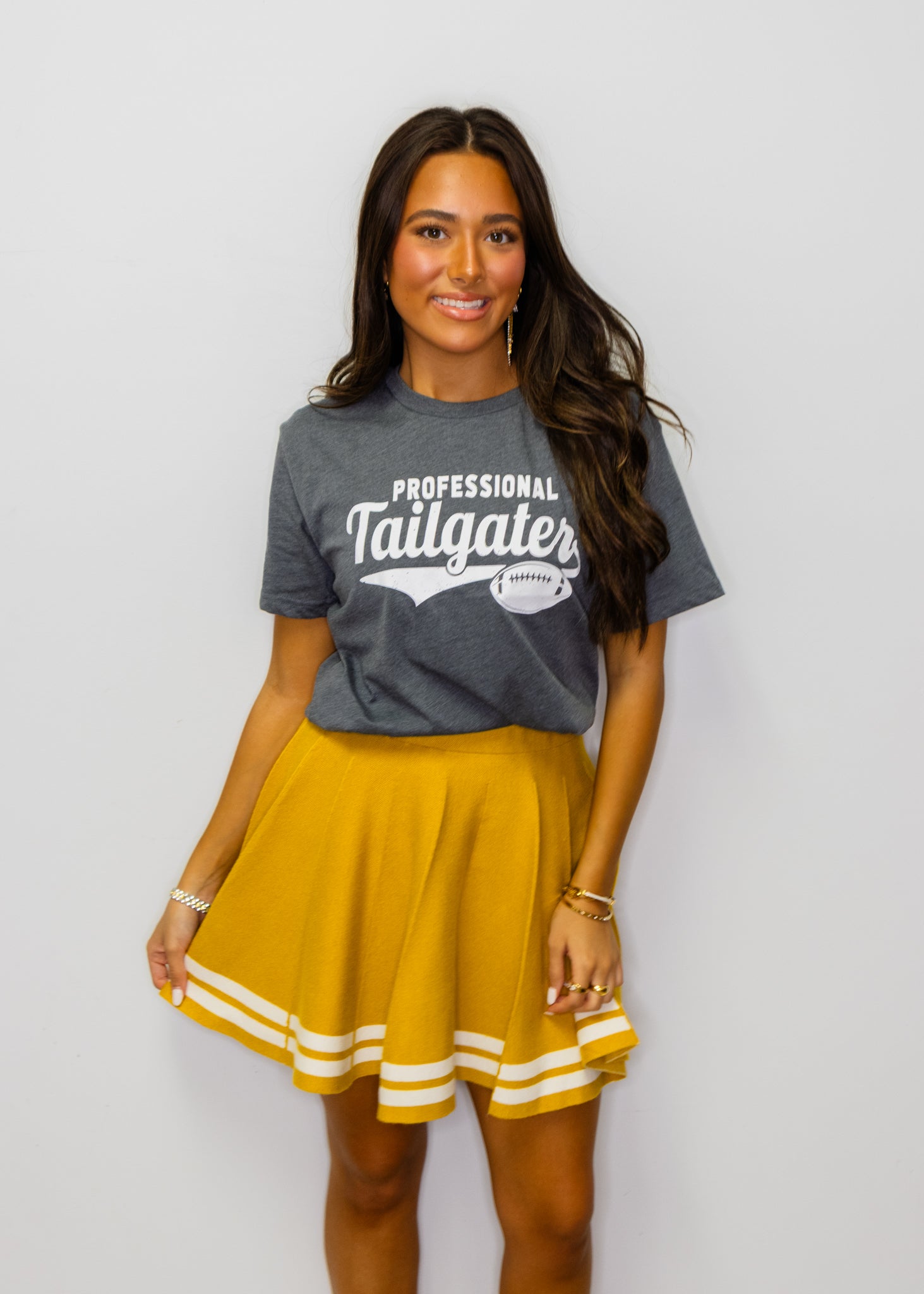 Gold Game Day Stripe Skirt