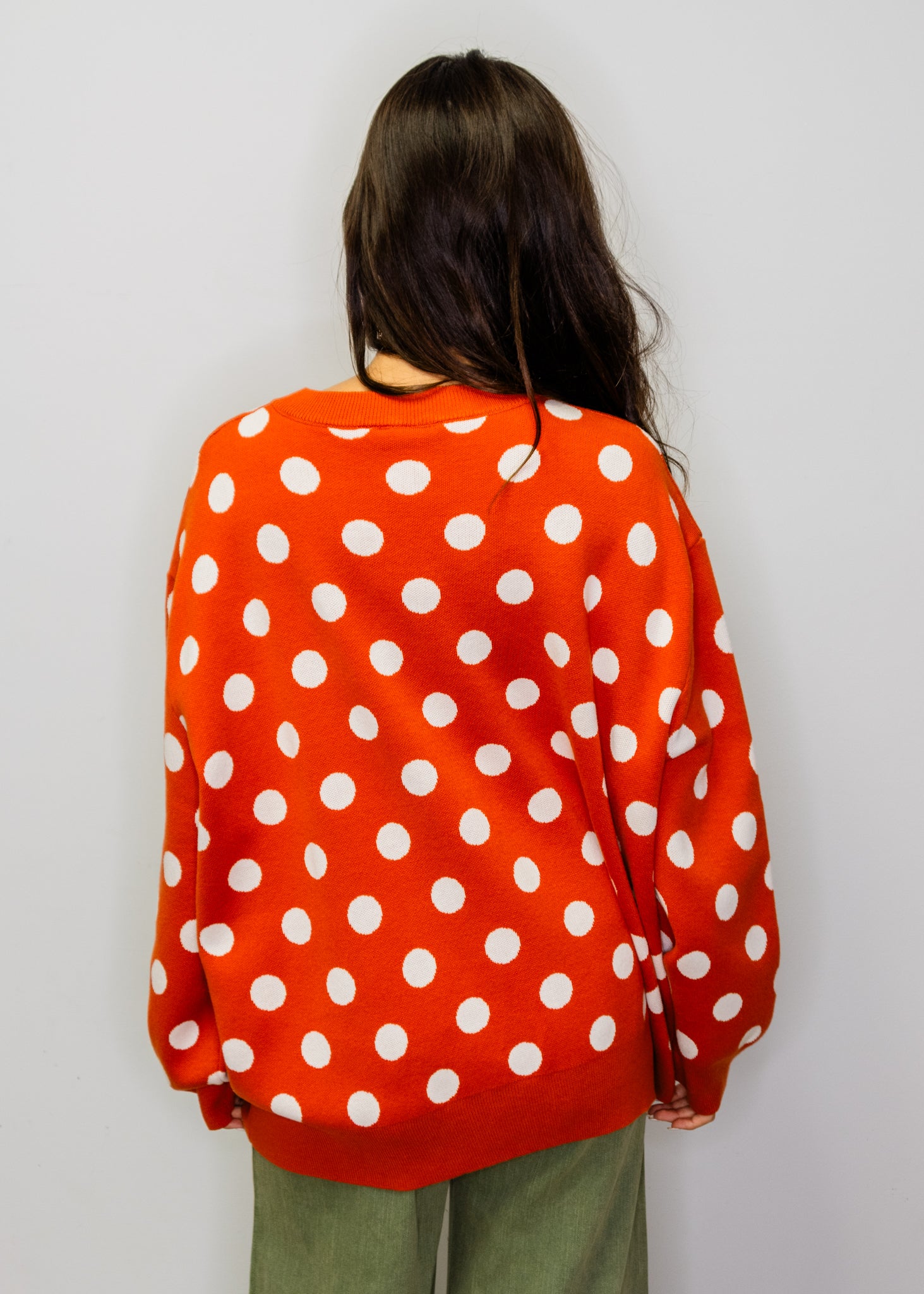 Orange Polkadot Pumpkin Sweater