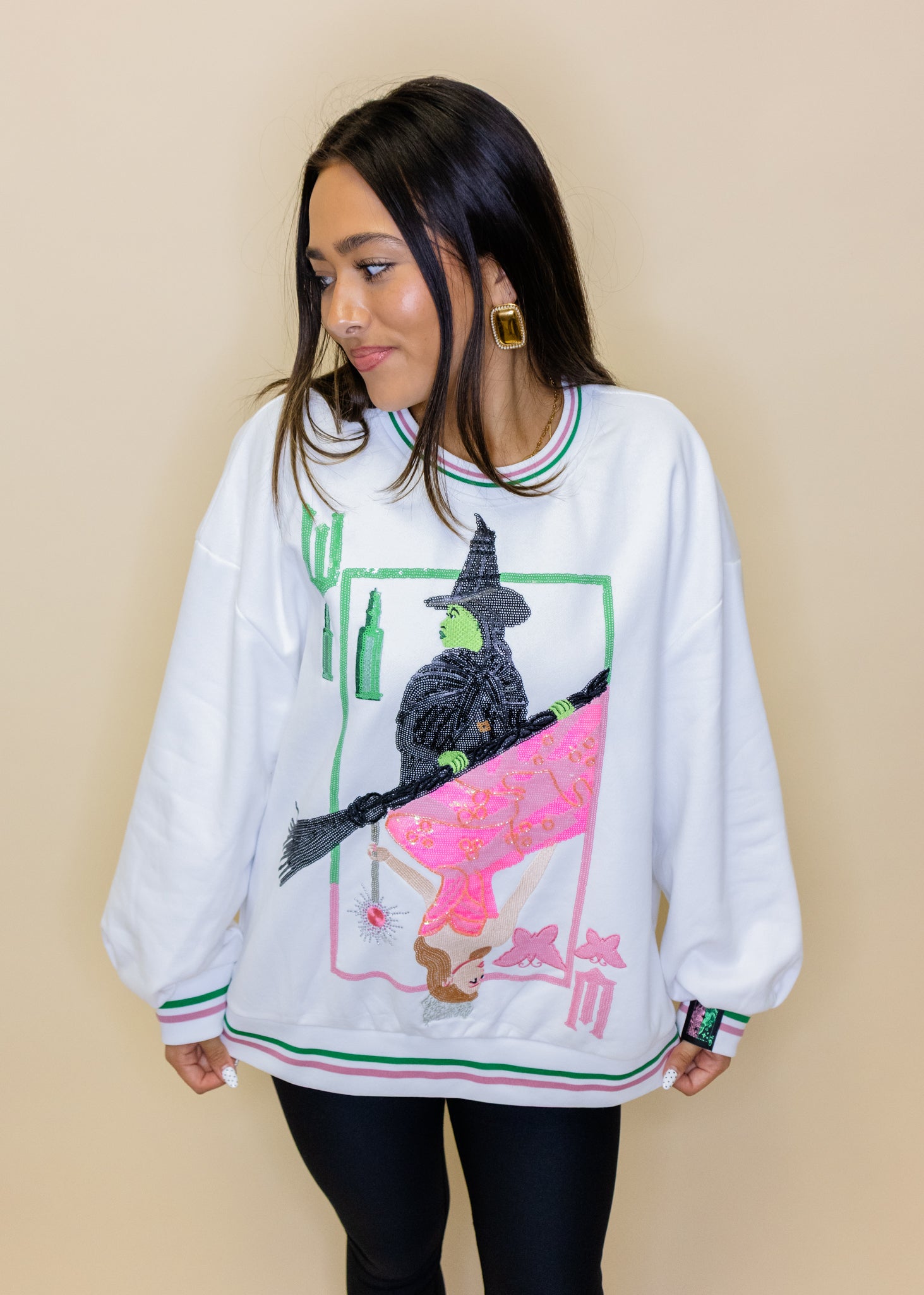 Licensed Elphaba & Glinda Card Sweatshirt