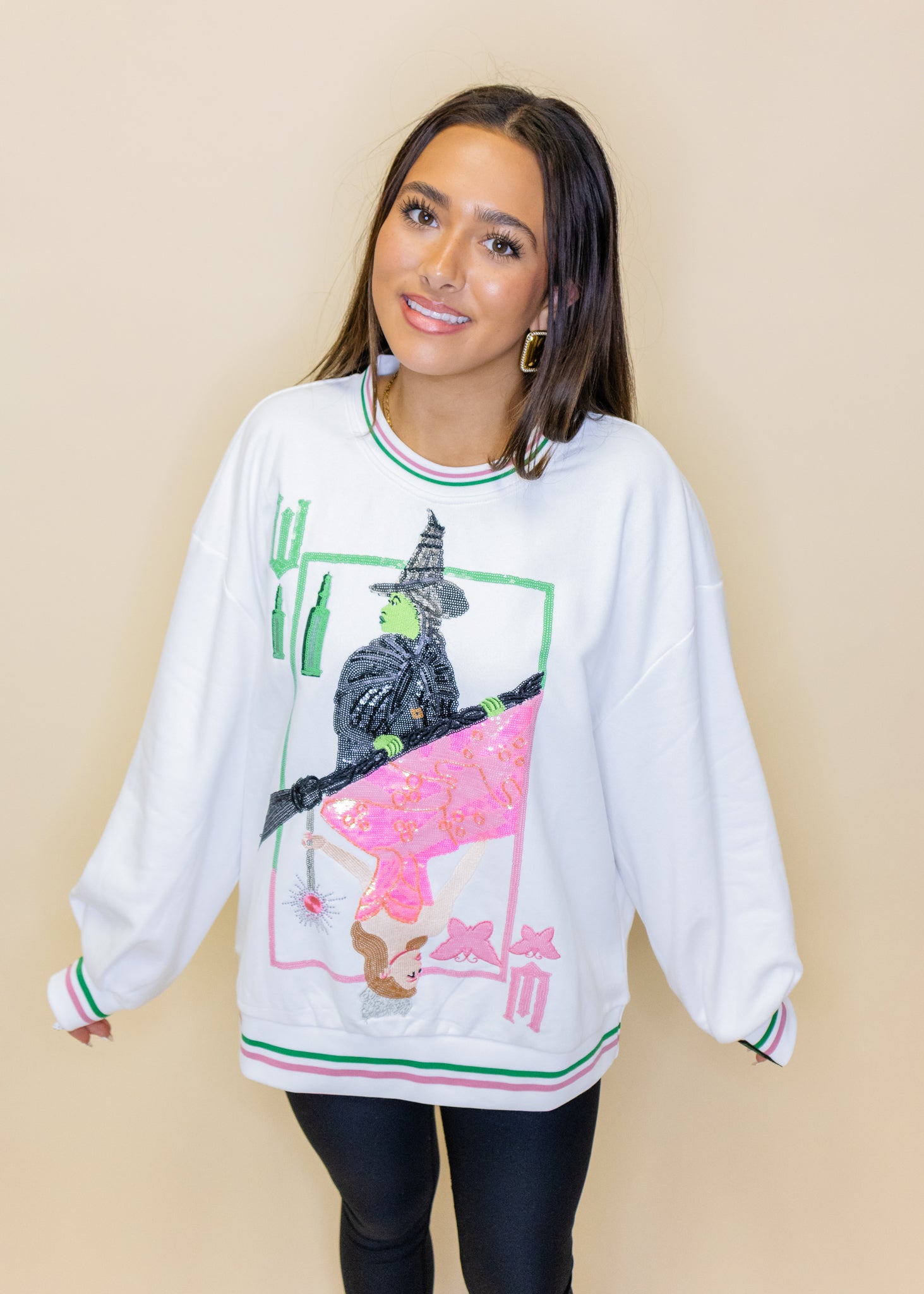Licensed Elphaba & Glinda Card Sweatshirt