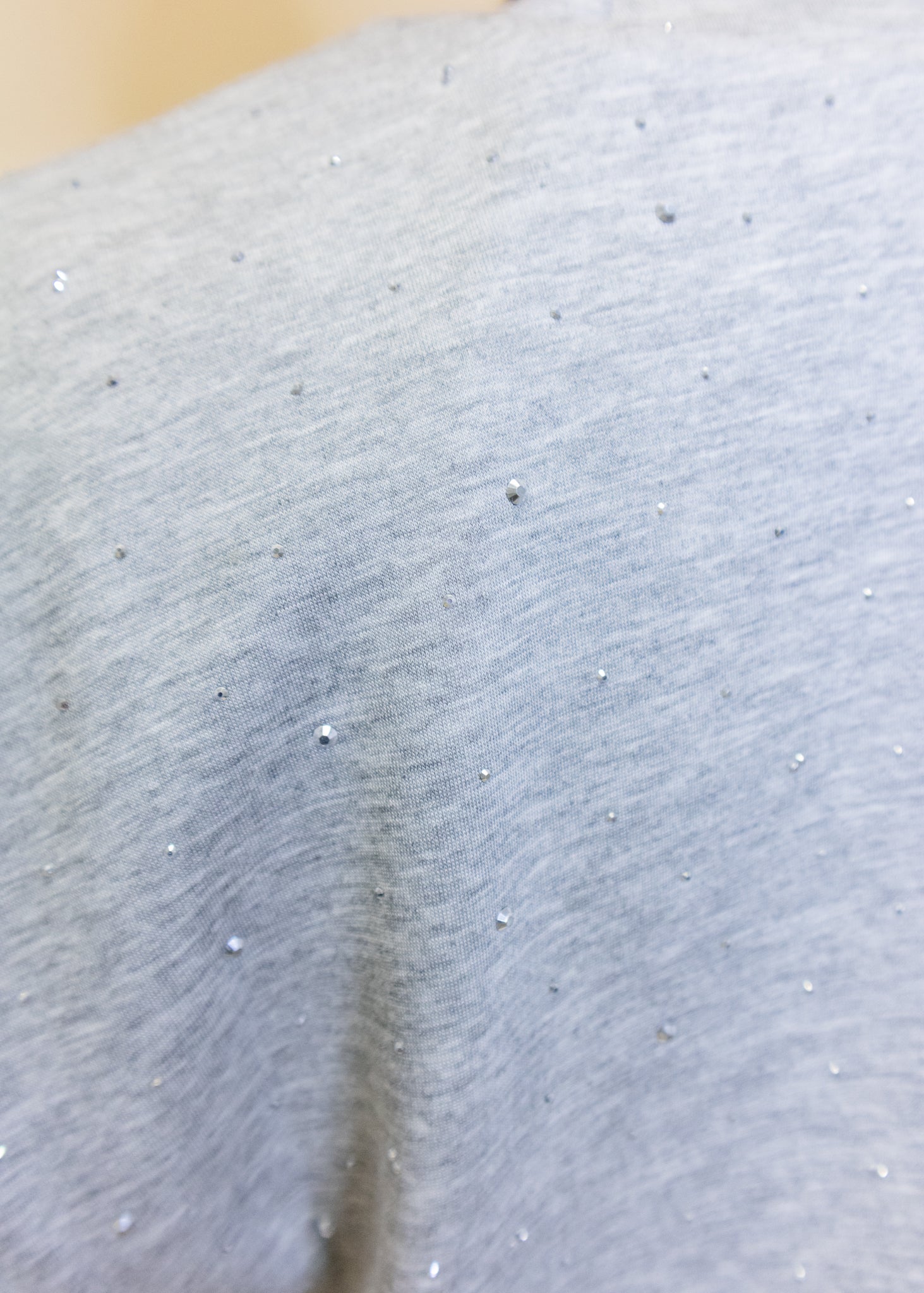 Grey Rhinestone Bubble Skirt