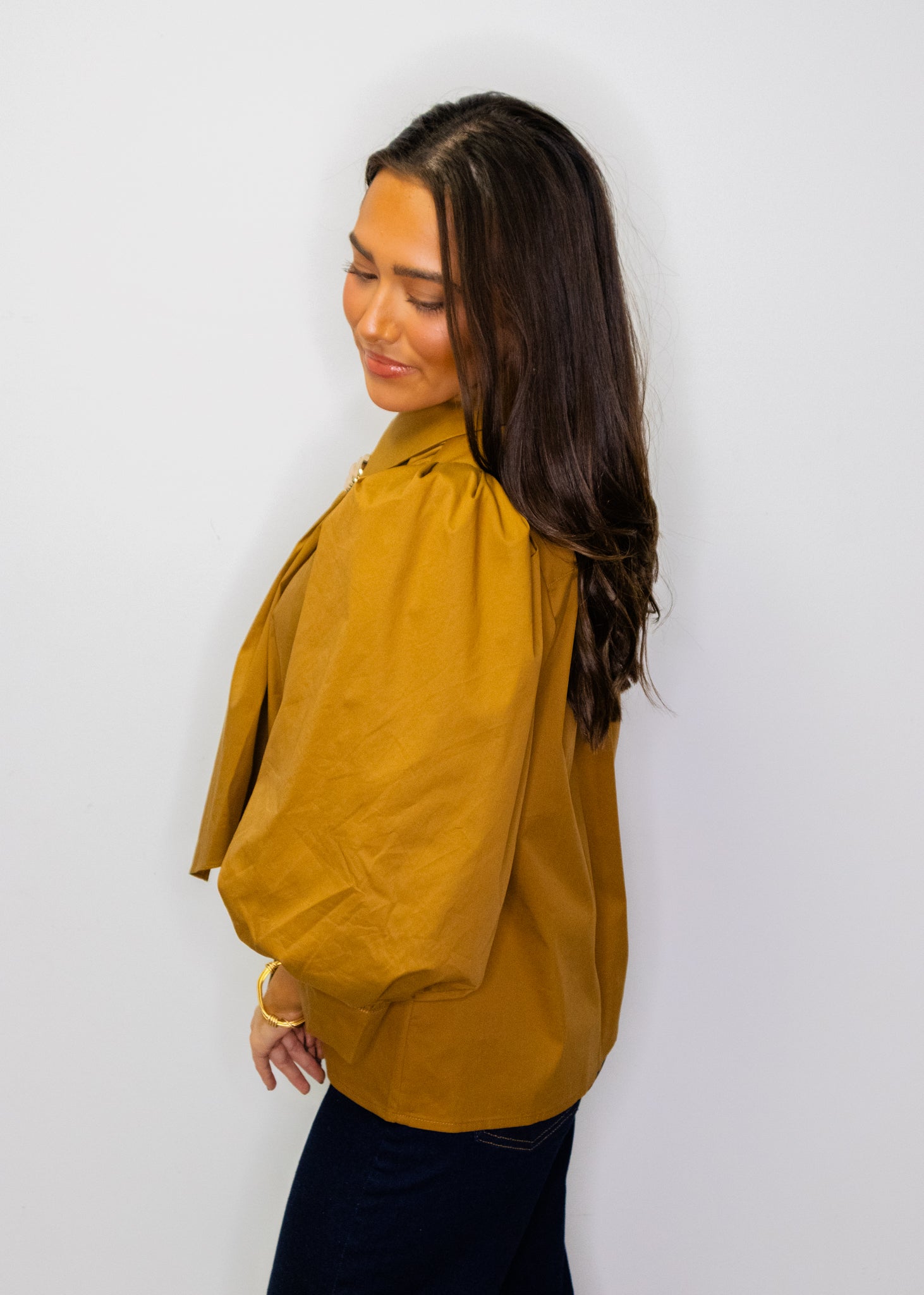 Caramel Gold Detail Top