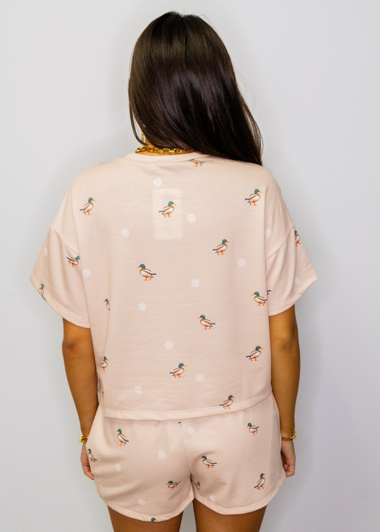 Duck & Polka Dot Print Shorts