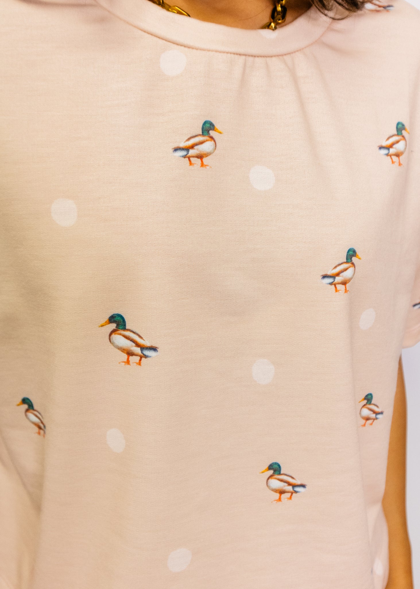 Duck & Polka Dot Print Shorts