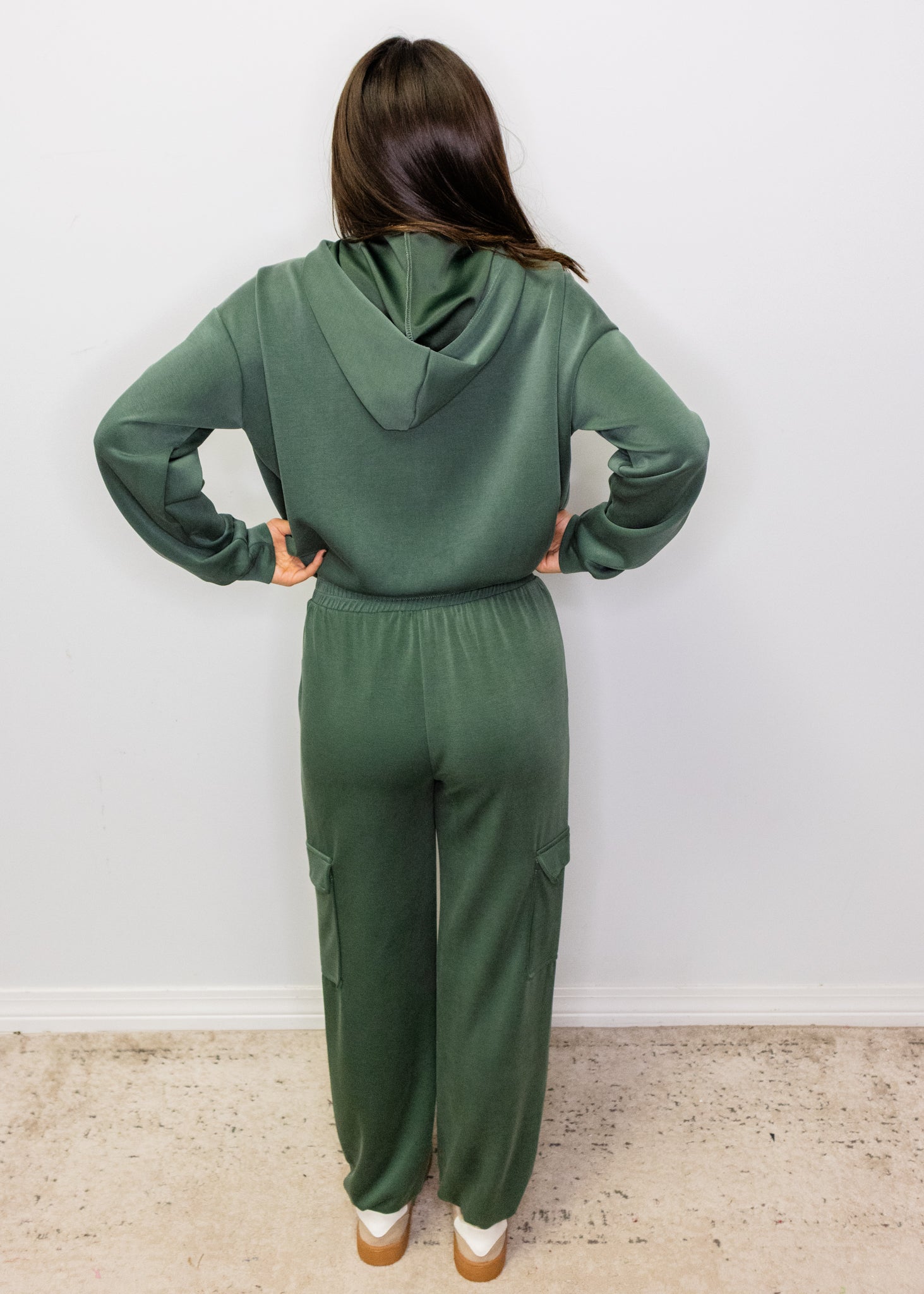 Olive Cargo Jogger Sweatpants