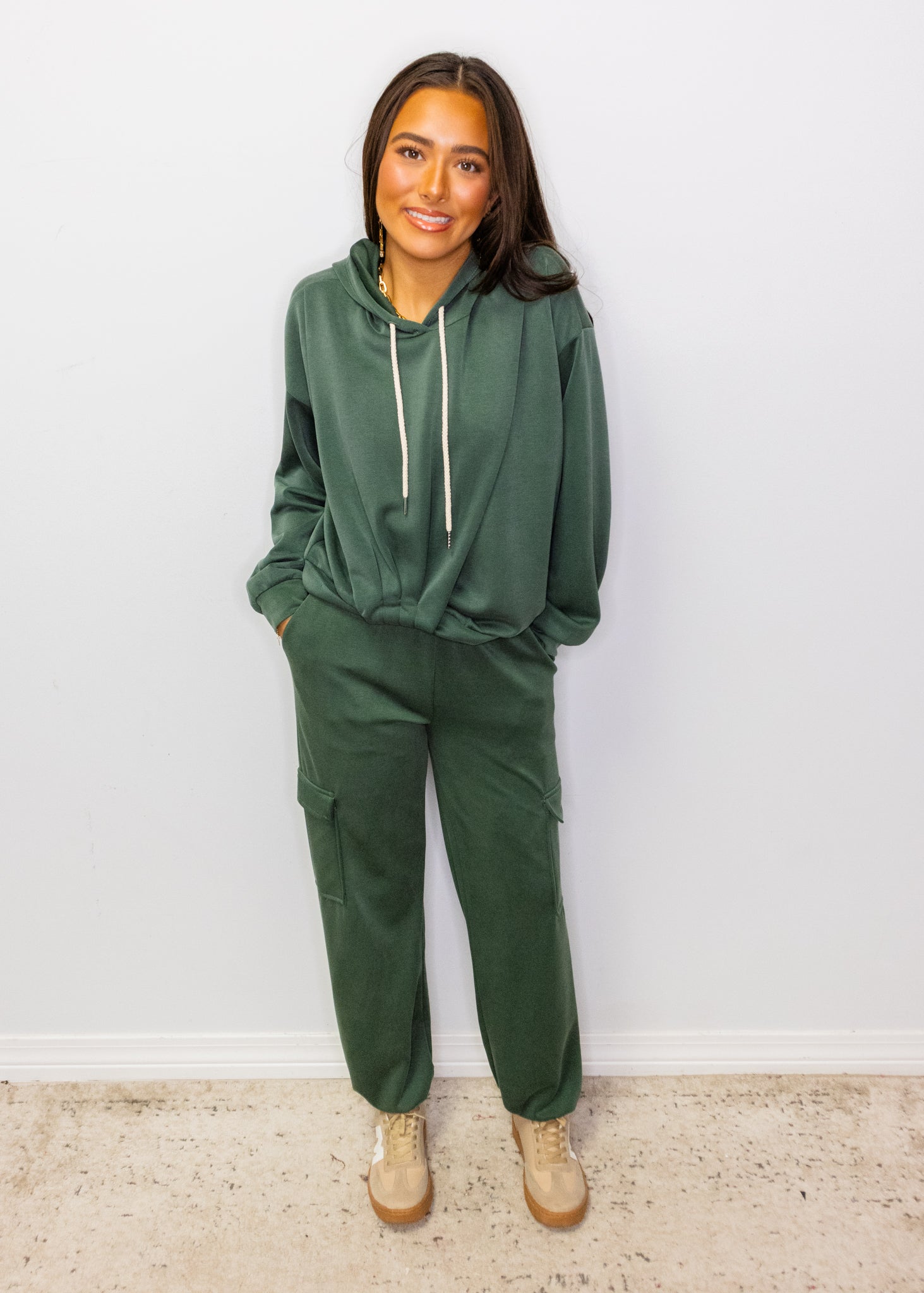 Olive Long Sleeve Hoodie