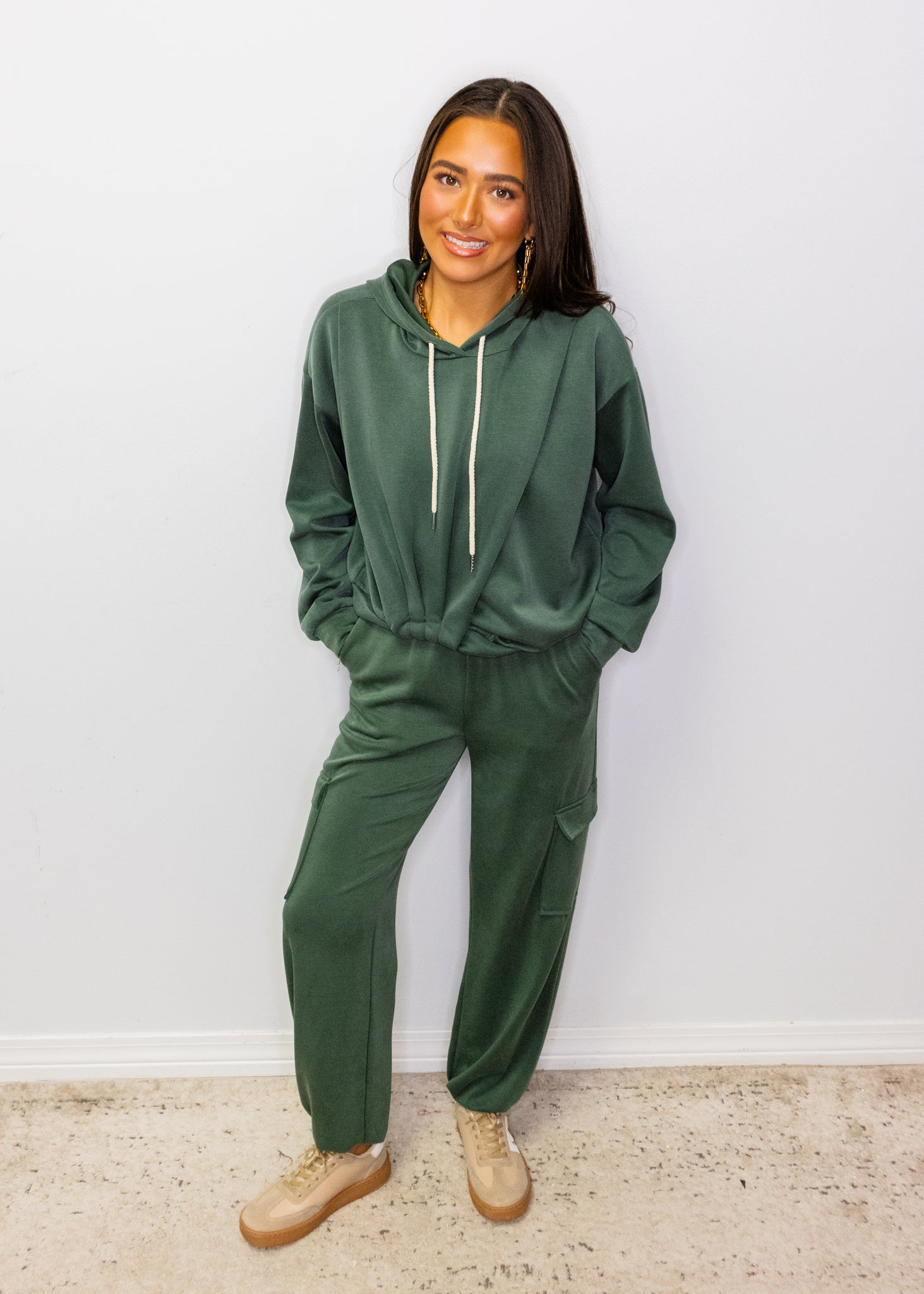 Olive Long Sleeve Hoodie