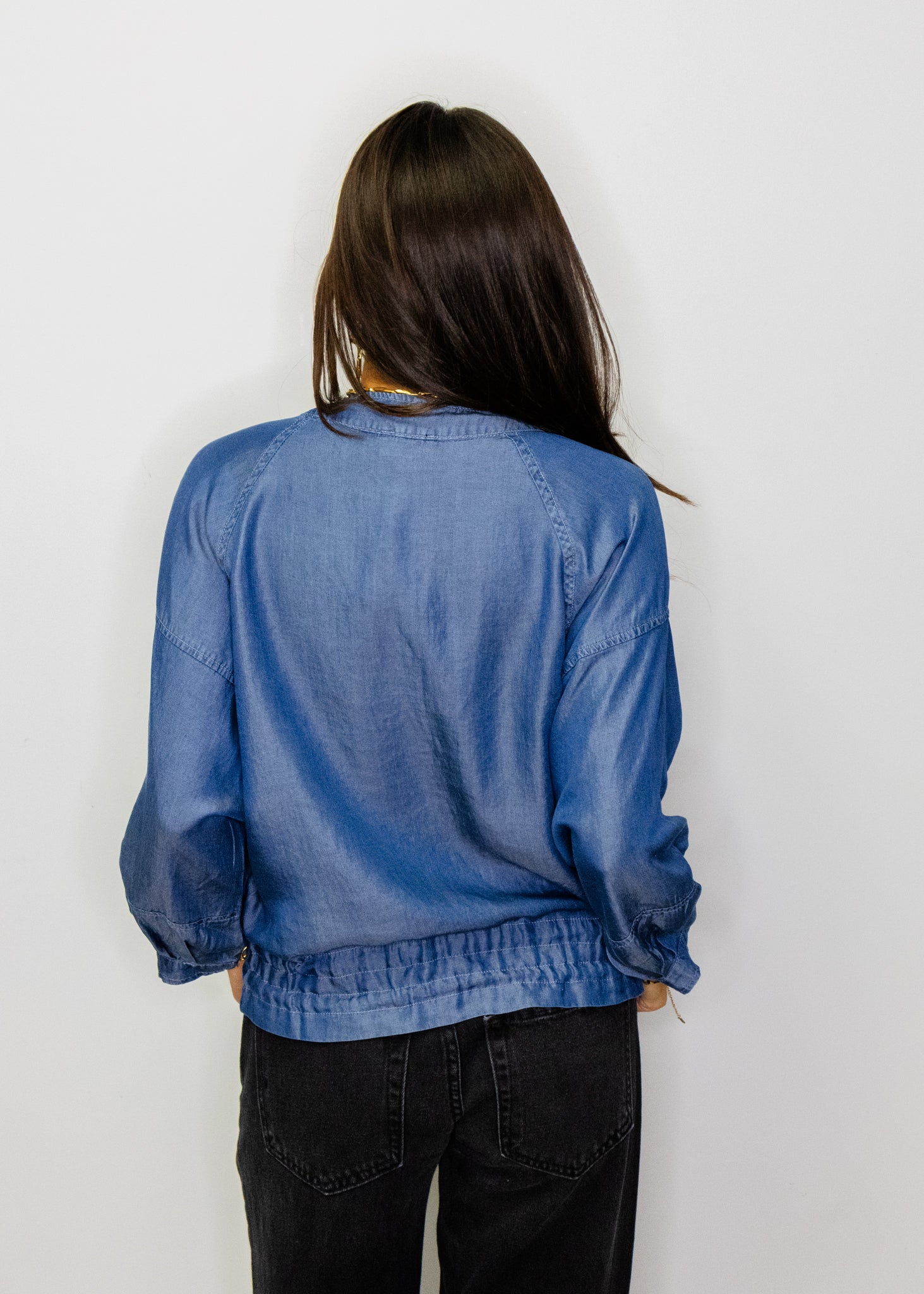 Tencel Denim 3/4 Sleeve Jacket