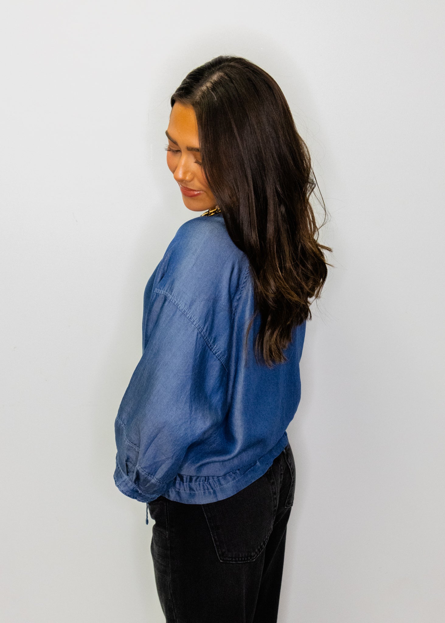 Tencel Denim 3/4 Sleeve Jacket