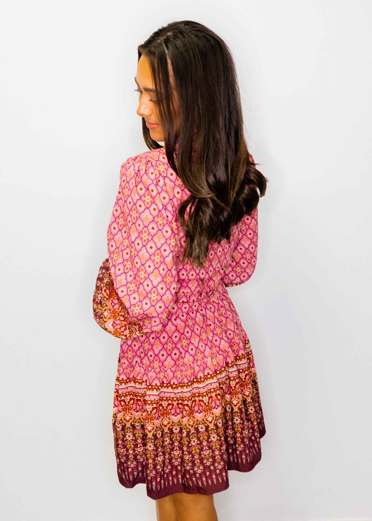 Orchid Multi Floral Print Dress