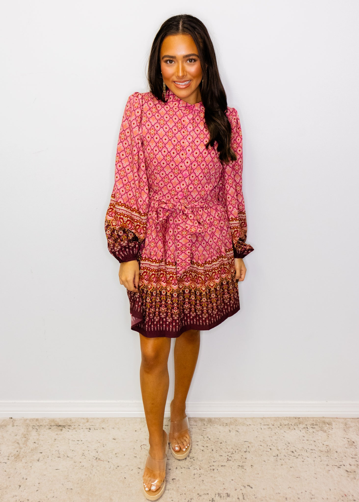 Orchid Multi Floral Print Dress