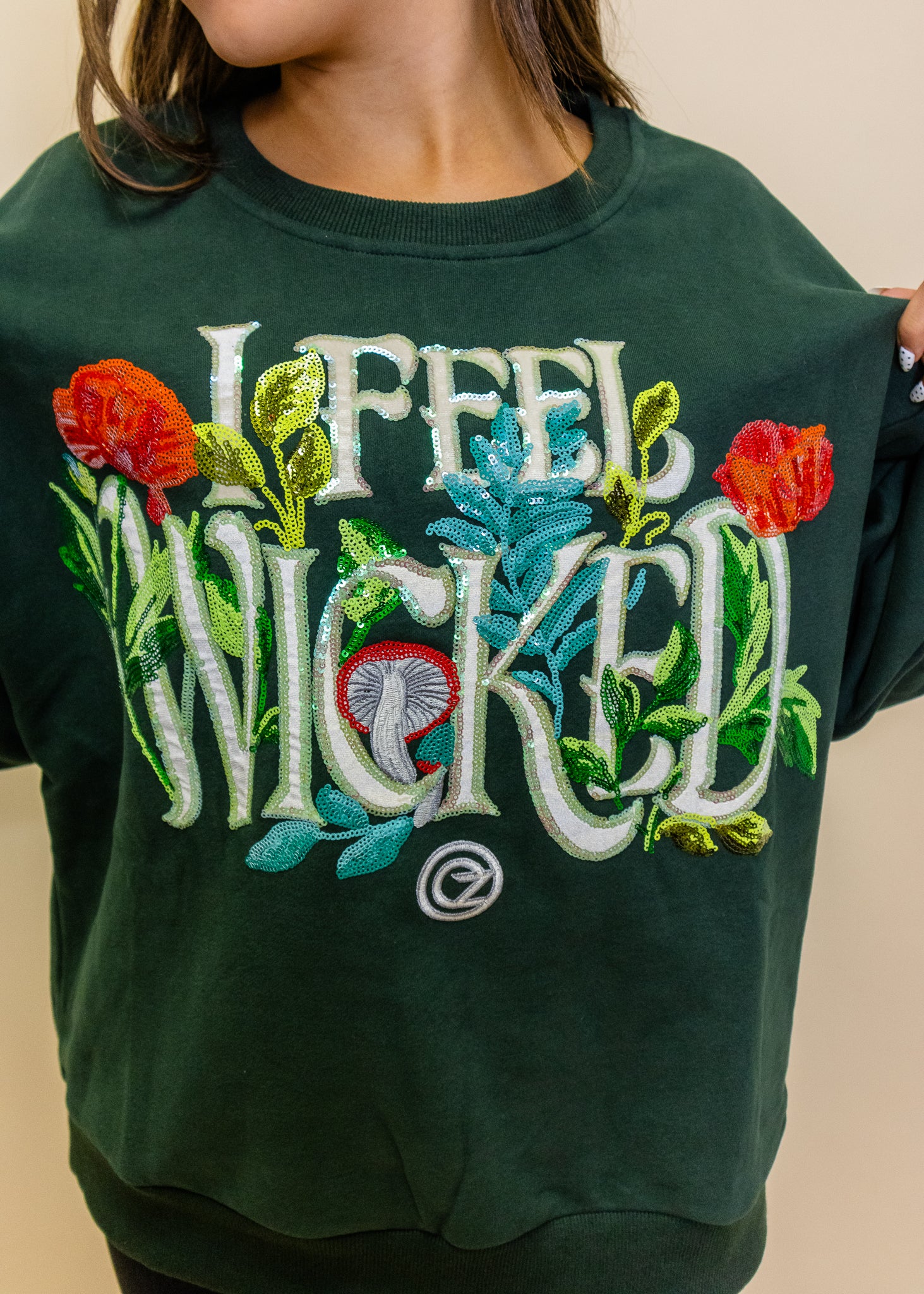 Licensed Forest Green 'I Feel Wicked' Sweatshirt