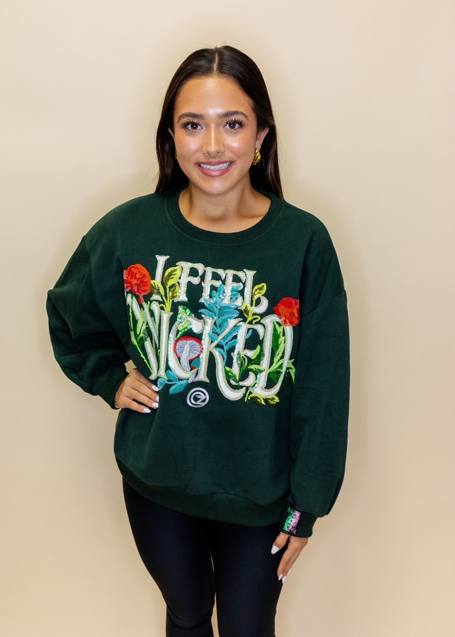 Licensed Forest Green 'I Feel Wicked' Sweatshirt