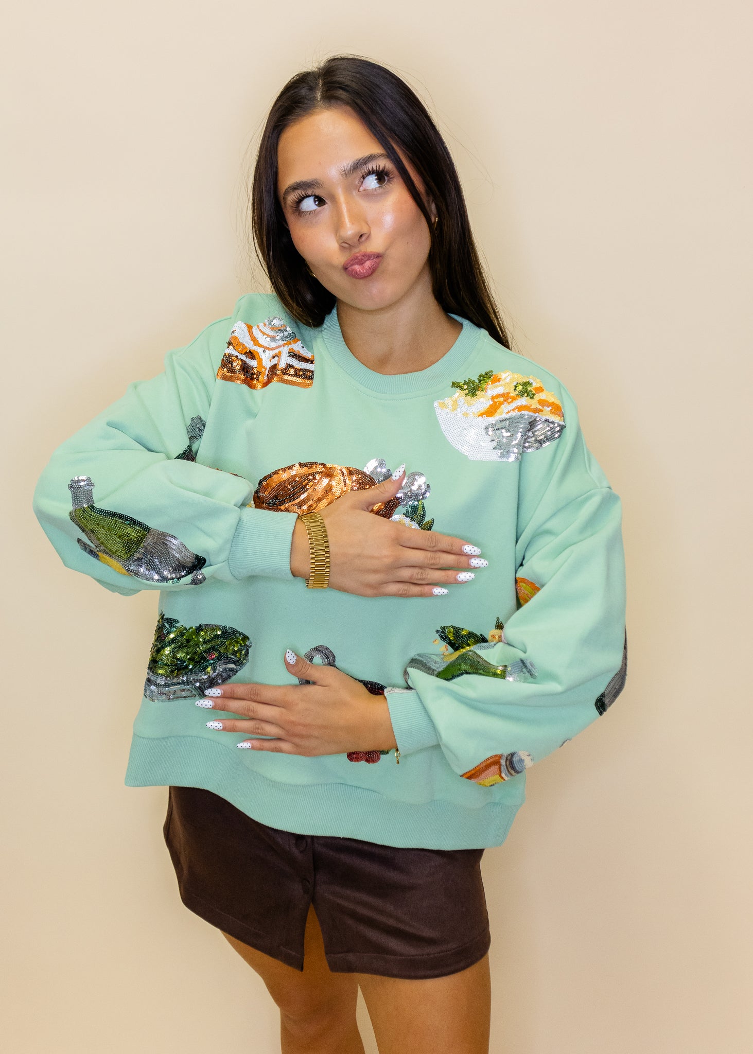 Mint Queen Of Turkey Sweatshirt