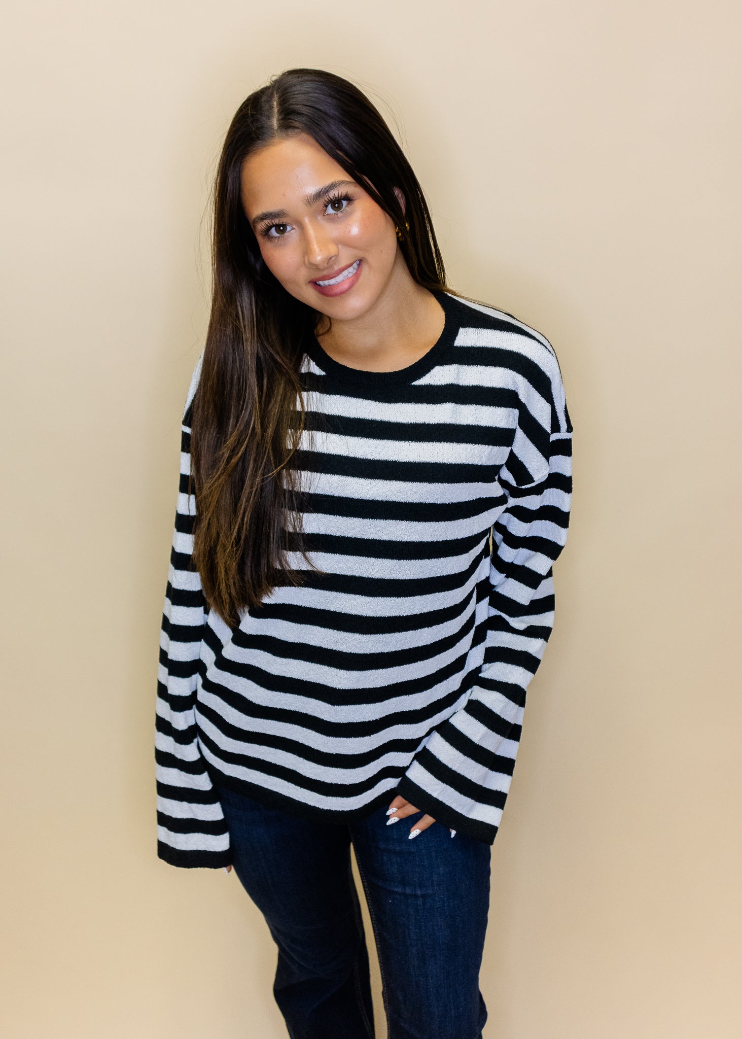 Black & White Stripe Sweater