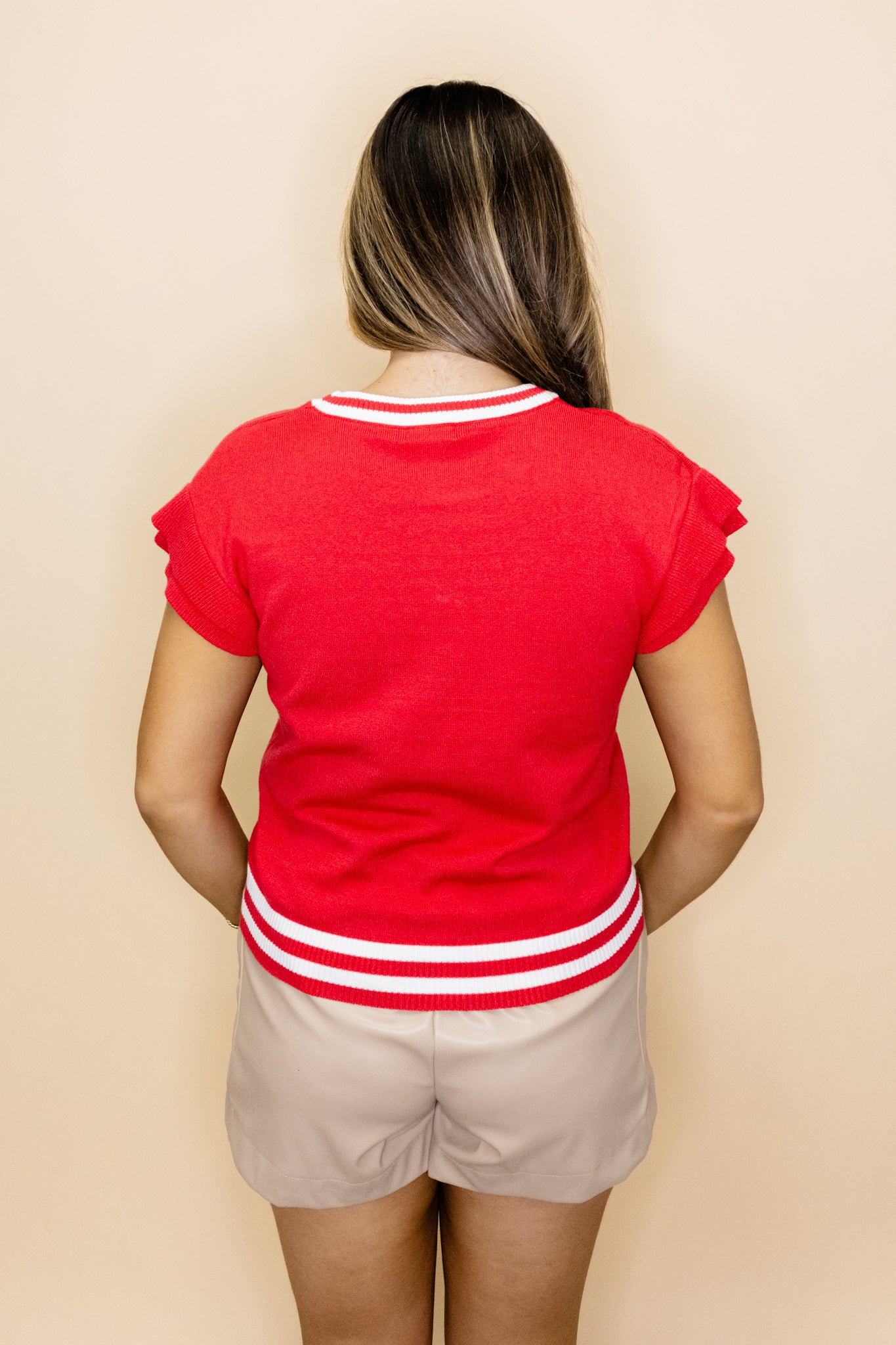 Red & White Game Day Sweater