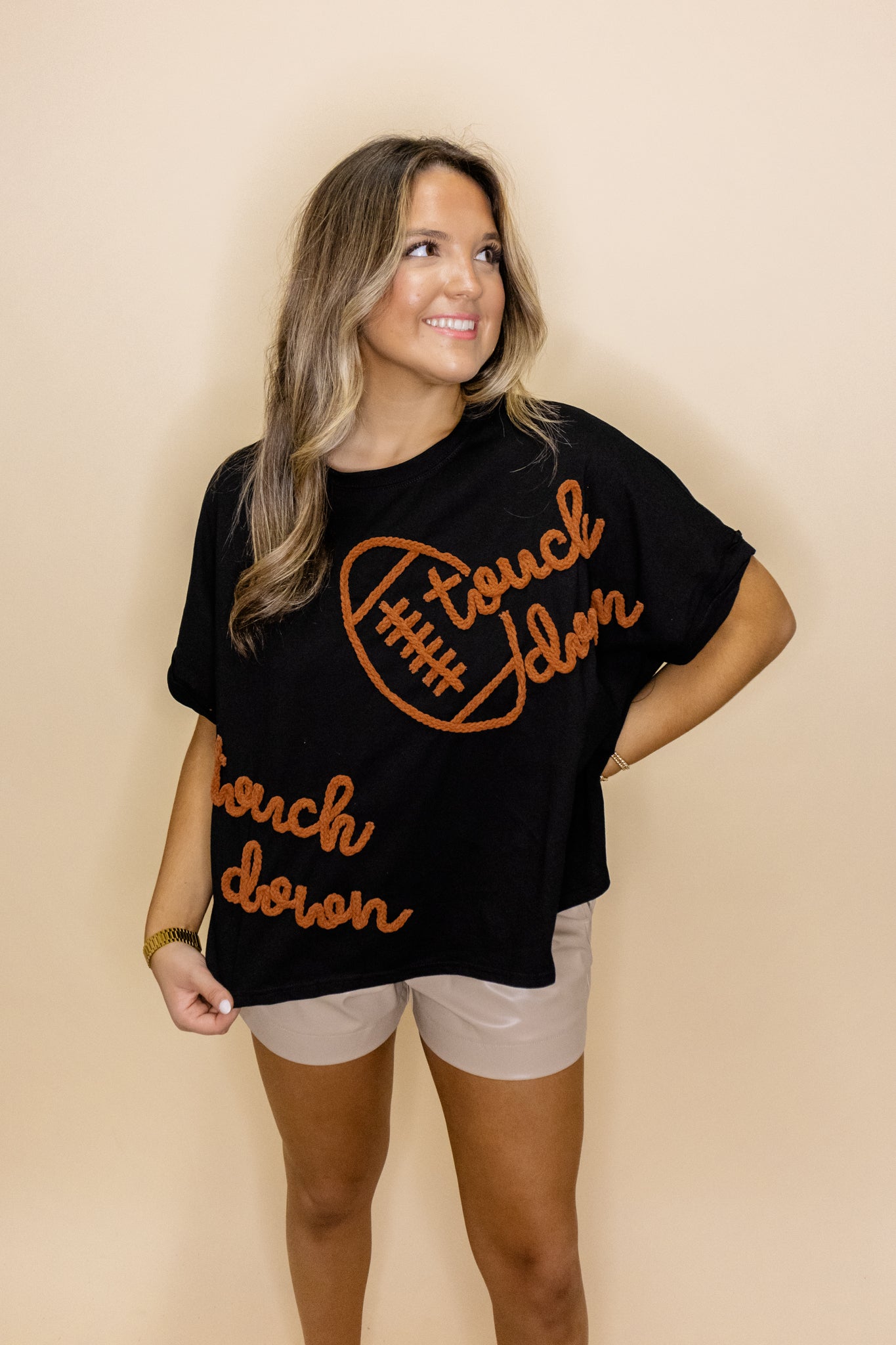 Black Touch Down Script Top