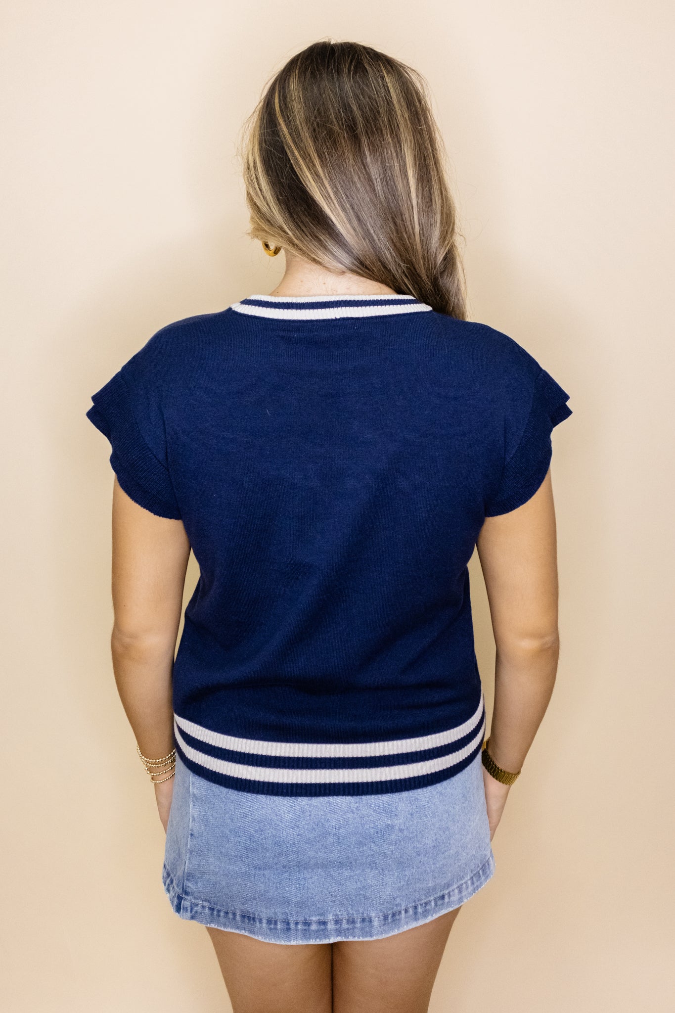 Navy & Silver Game Day Sweater