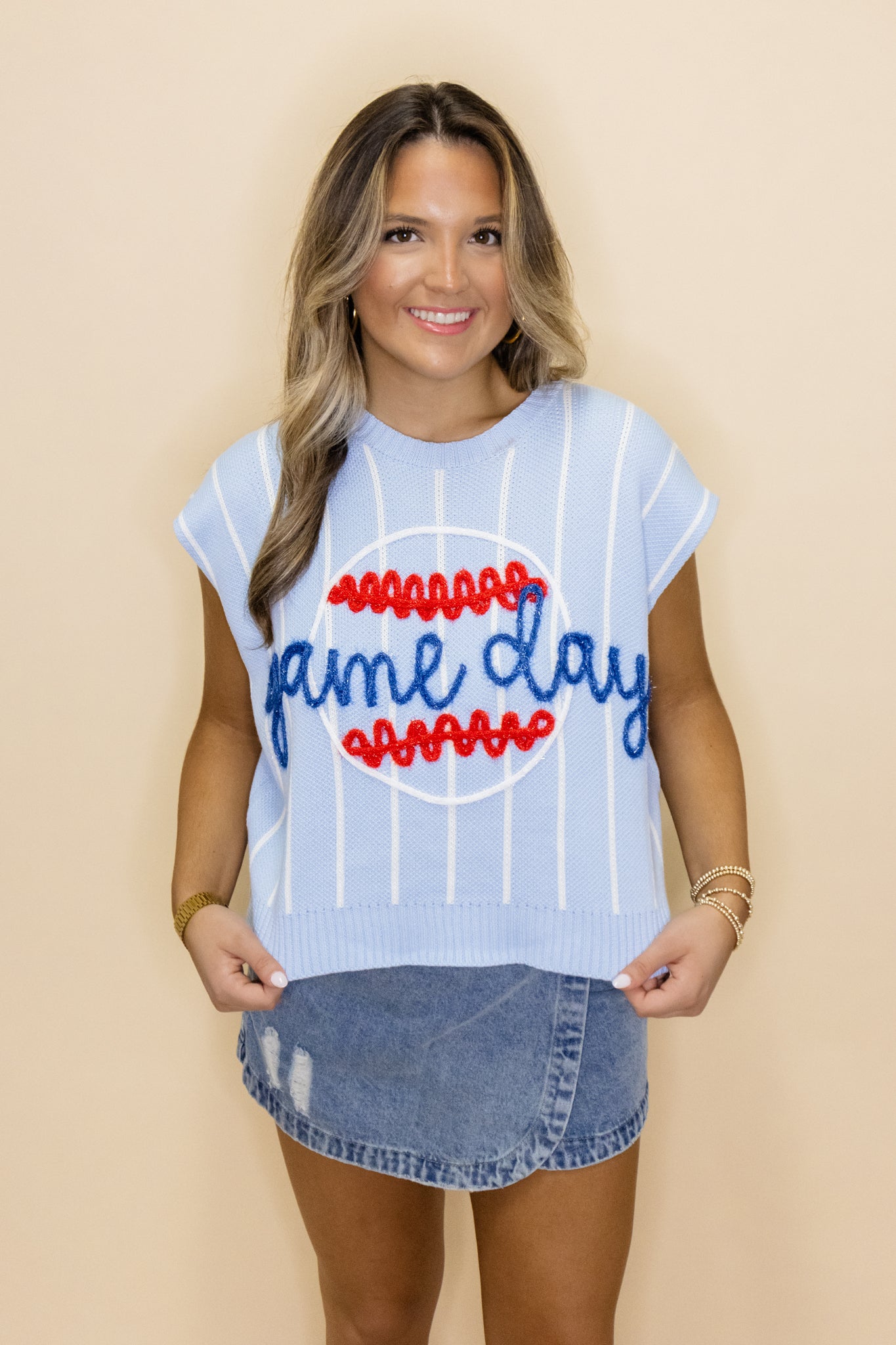 Powder Blue Game Day Sweater