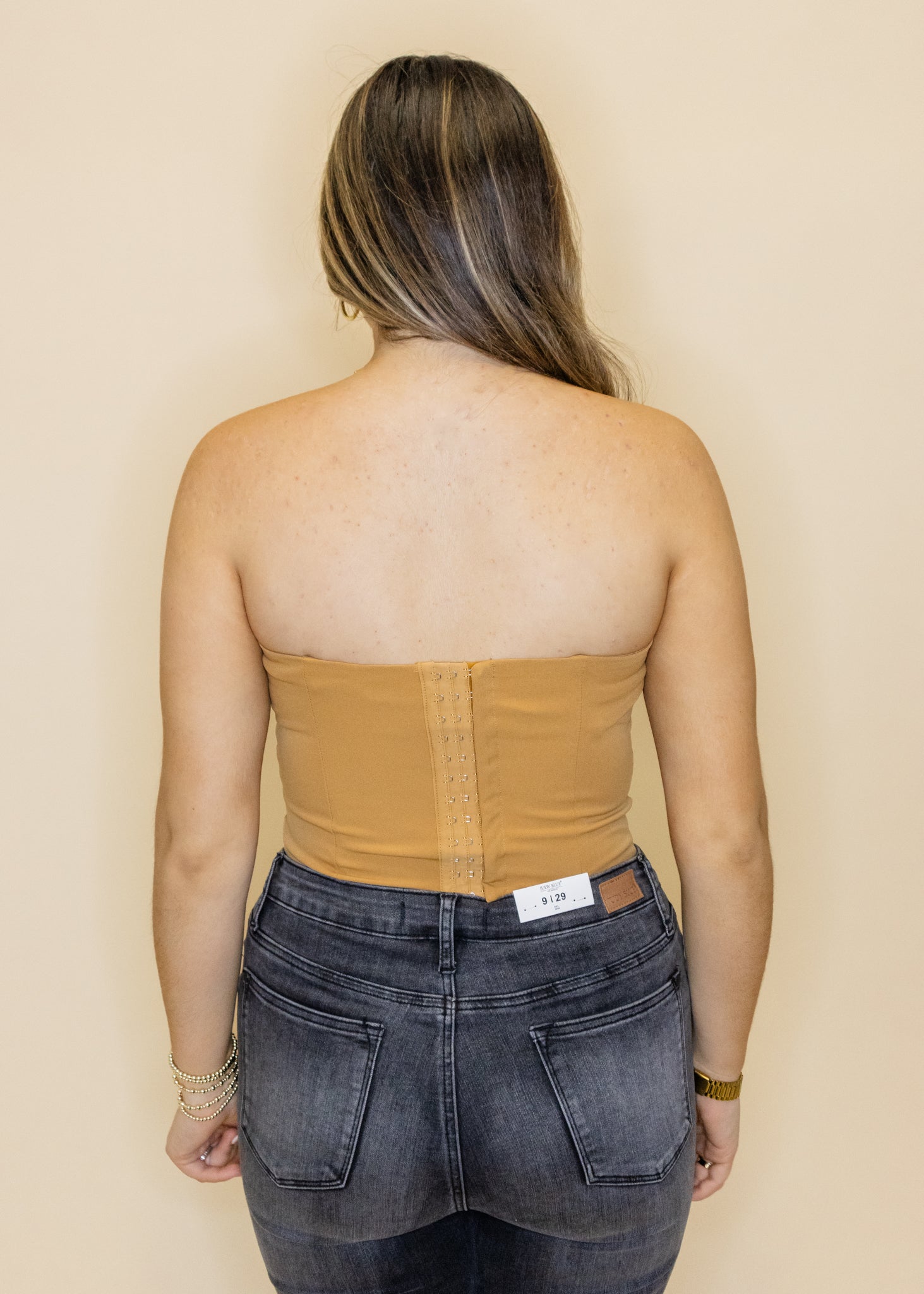 Camel Sweetheart Corset Top