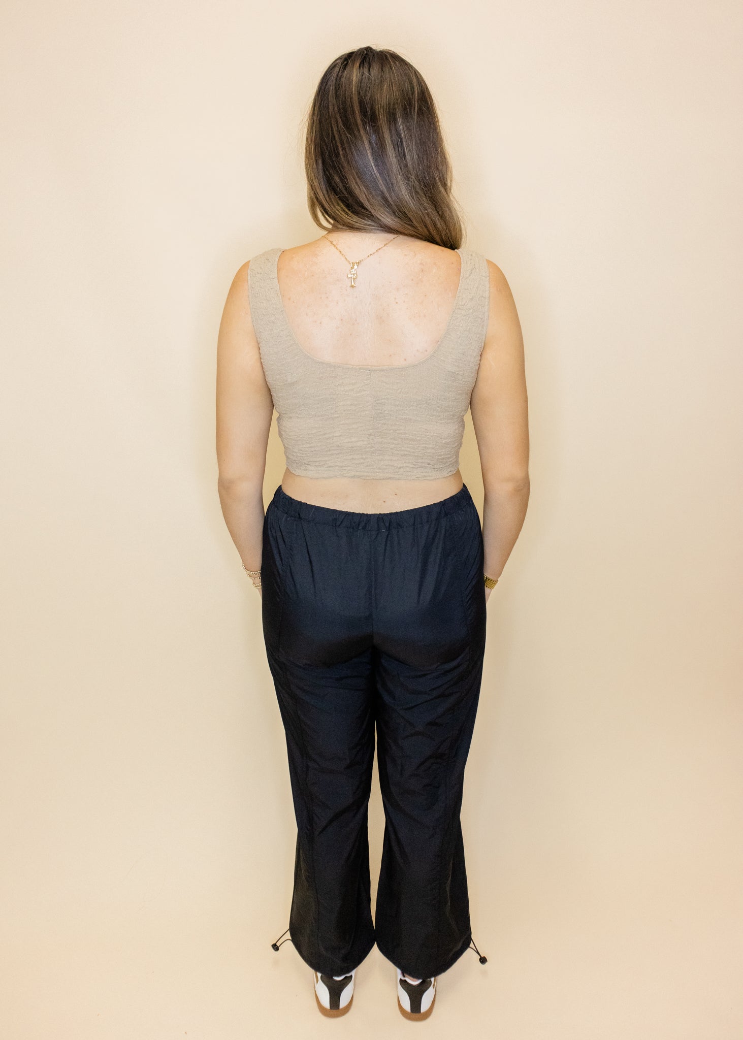 Black Elastic Waist Pants