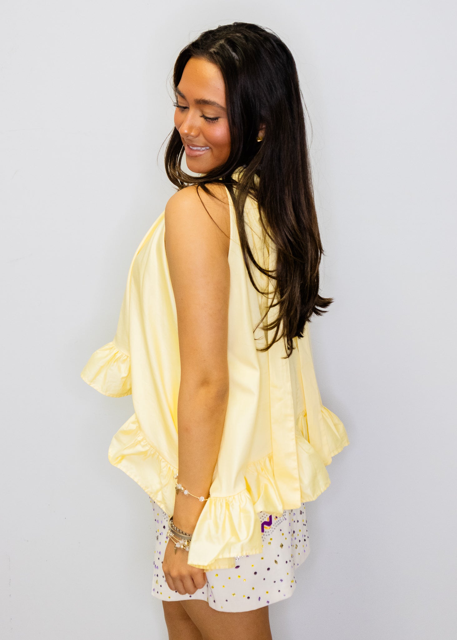 Licensed LSU Multi Rhinestone Scattered Logo Skirt