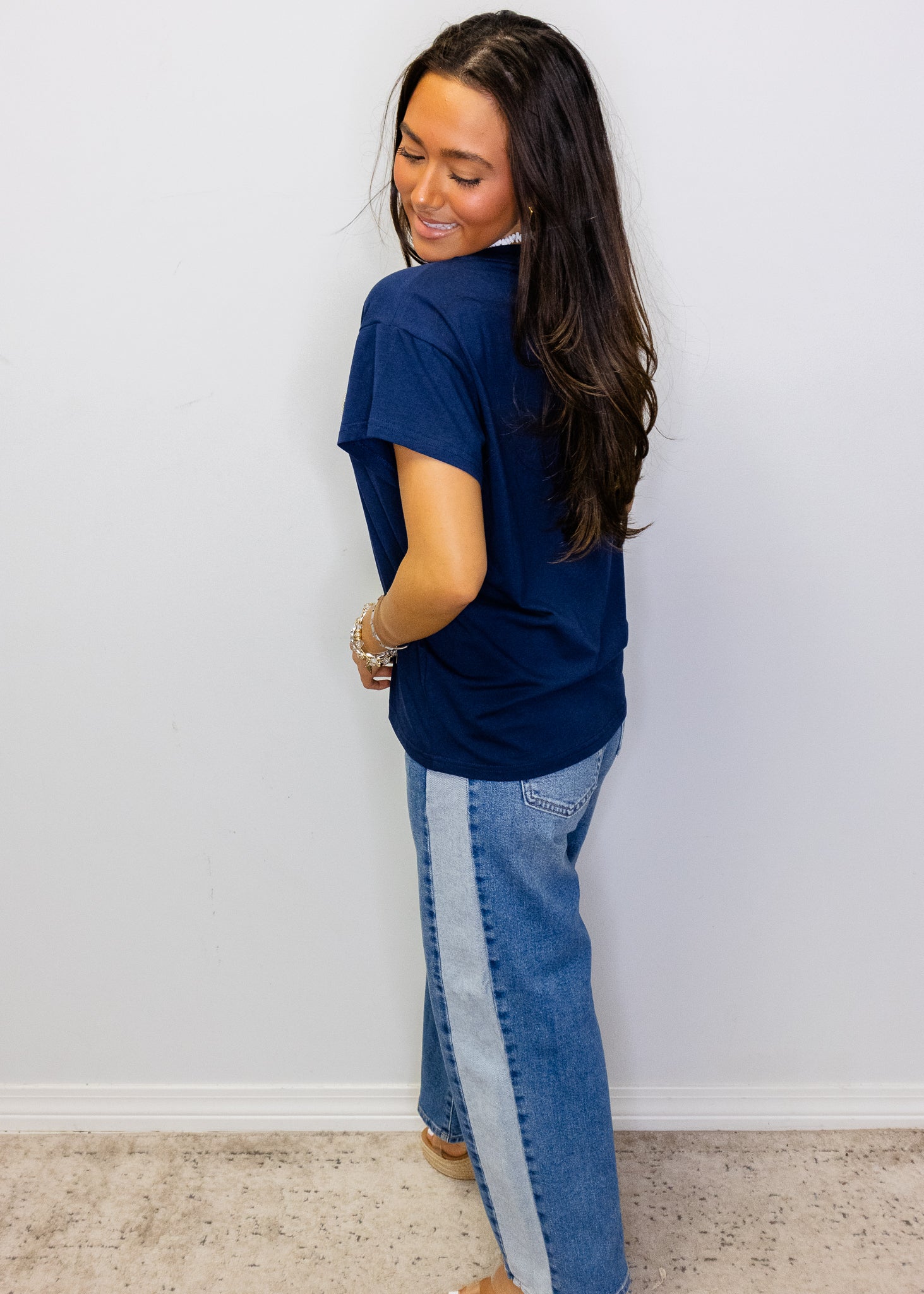 Navy Mini School Icon Tee