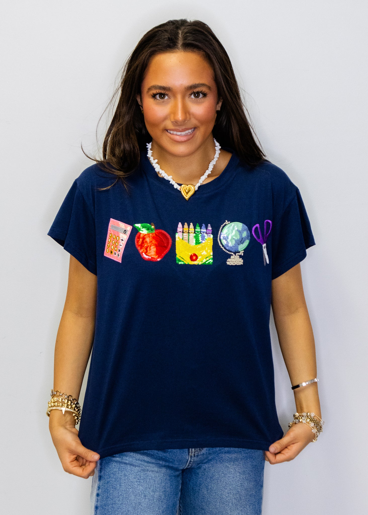 Navy Mini School Icon Tee