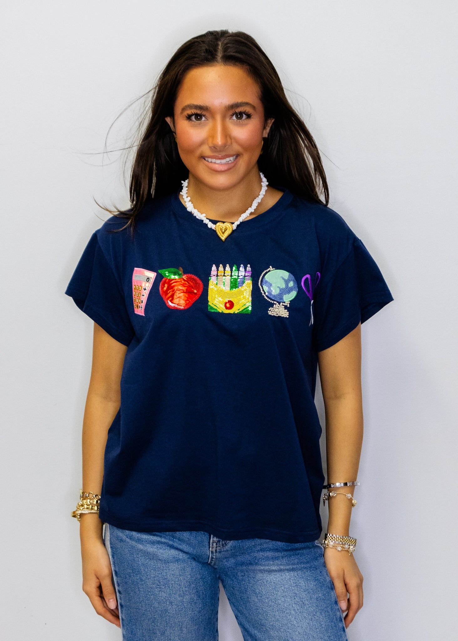 Navy Mini School Icon Tee