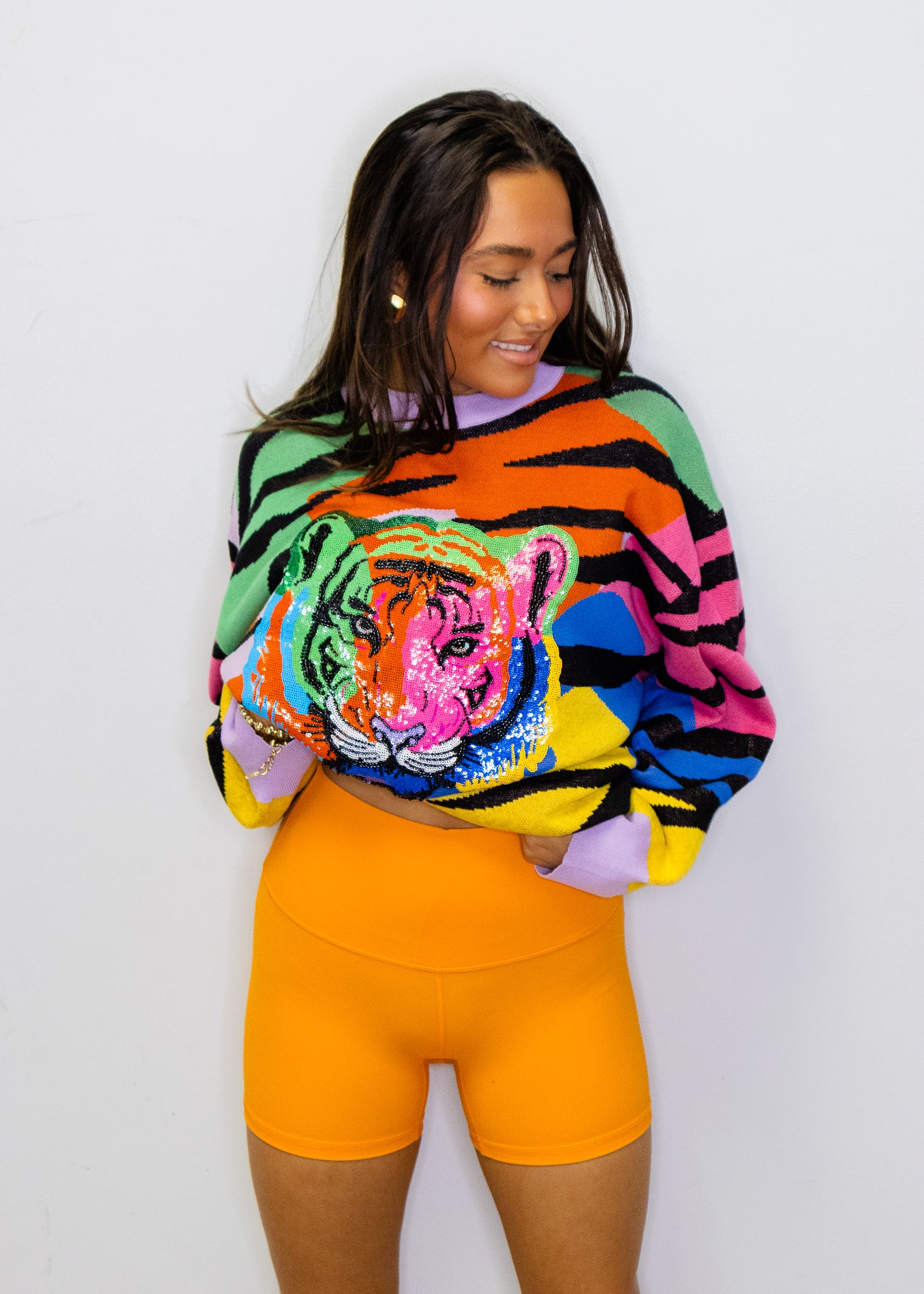 Neon Orange Buttery Soft Biker Shorts