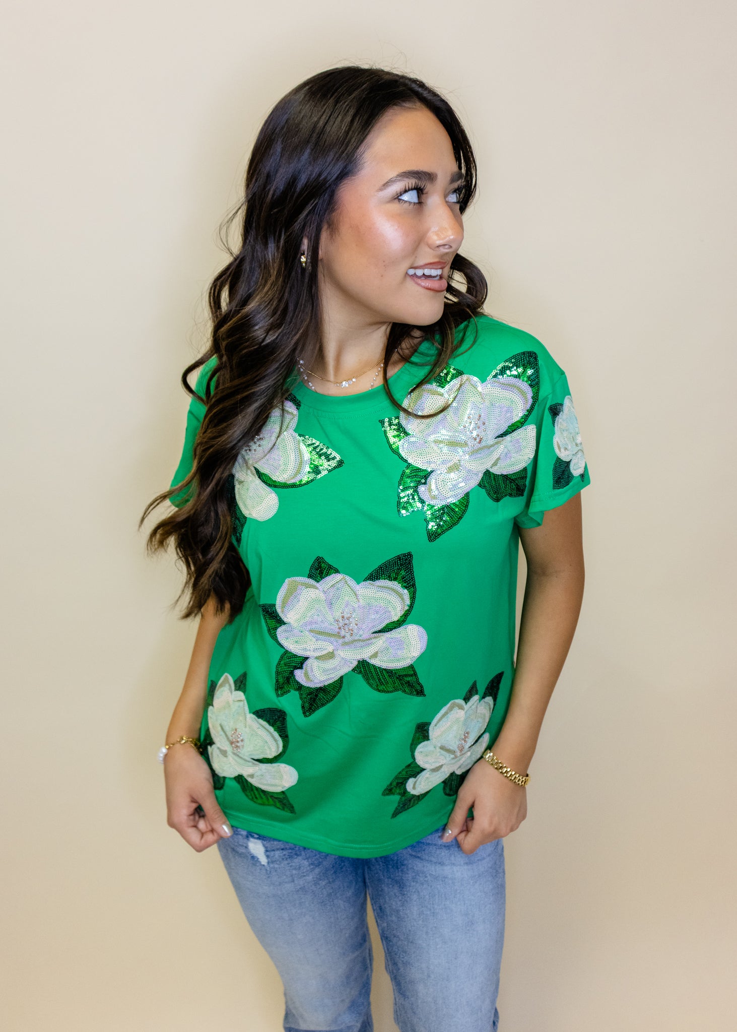 Green Magnolia Tee