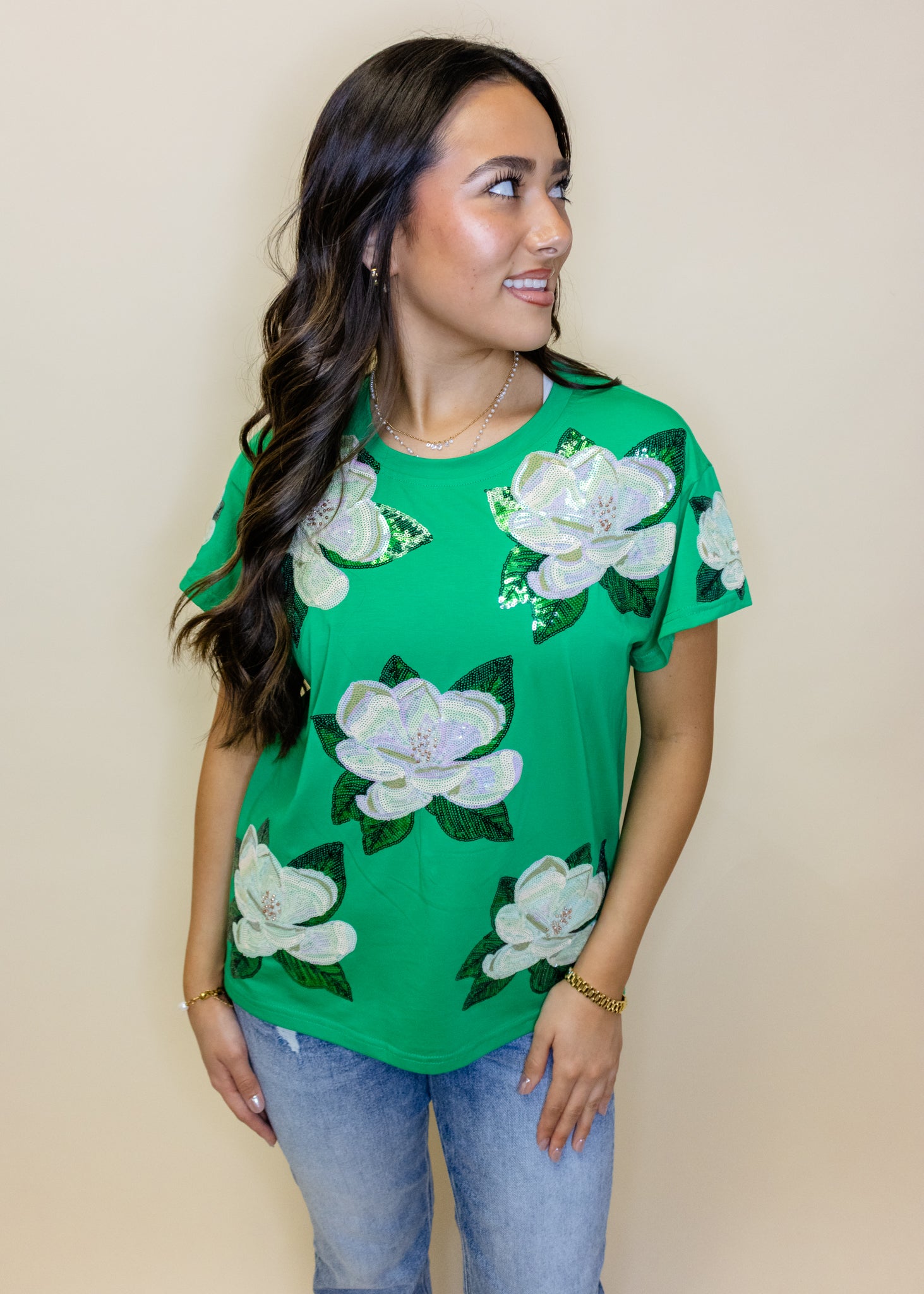 Green Magnolia Tee