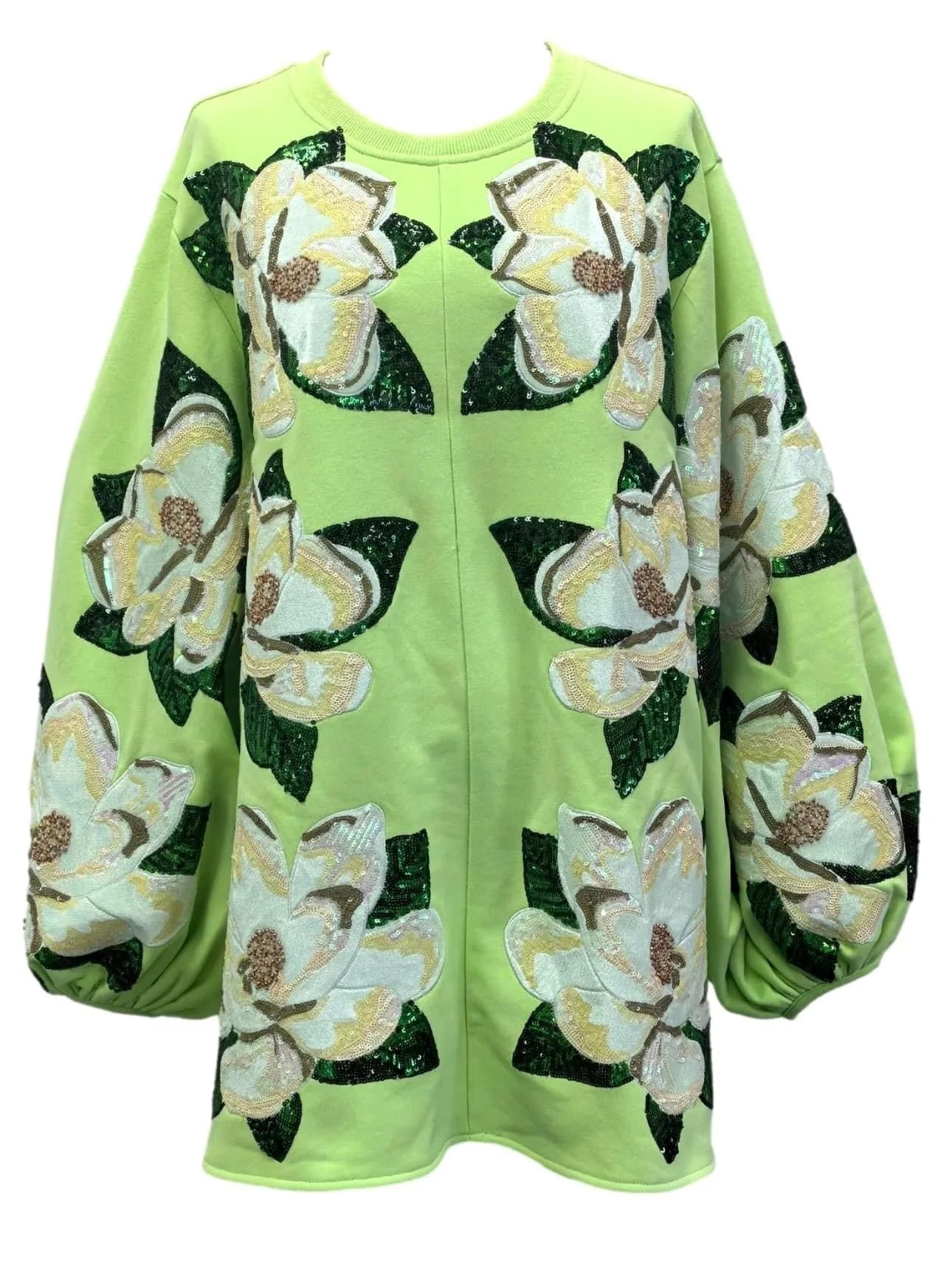 Light Green Magnolias Dress