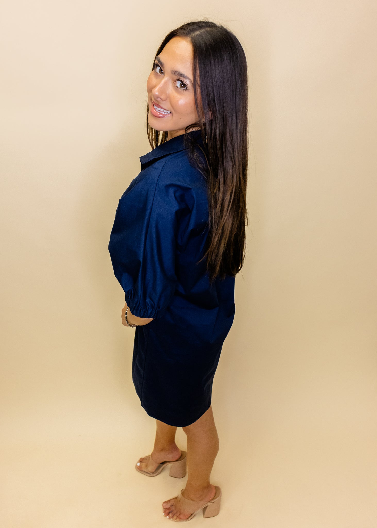 Charlotte Navy Collar Dress