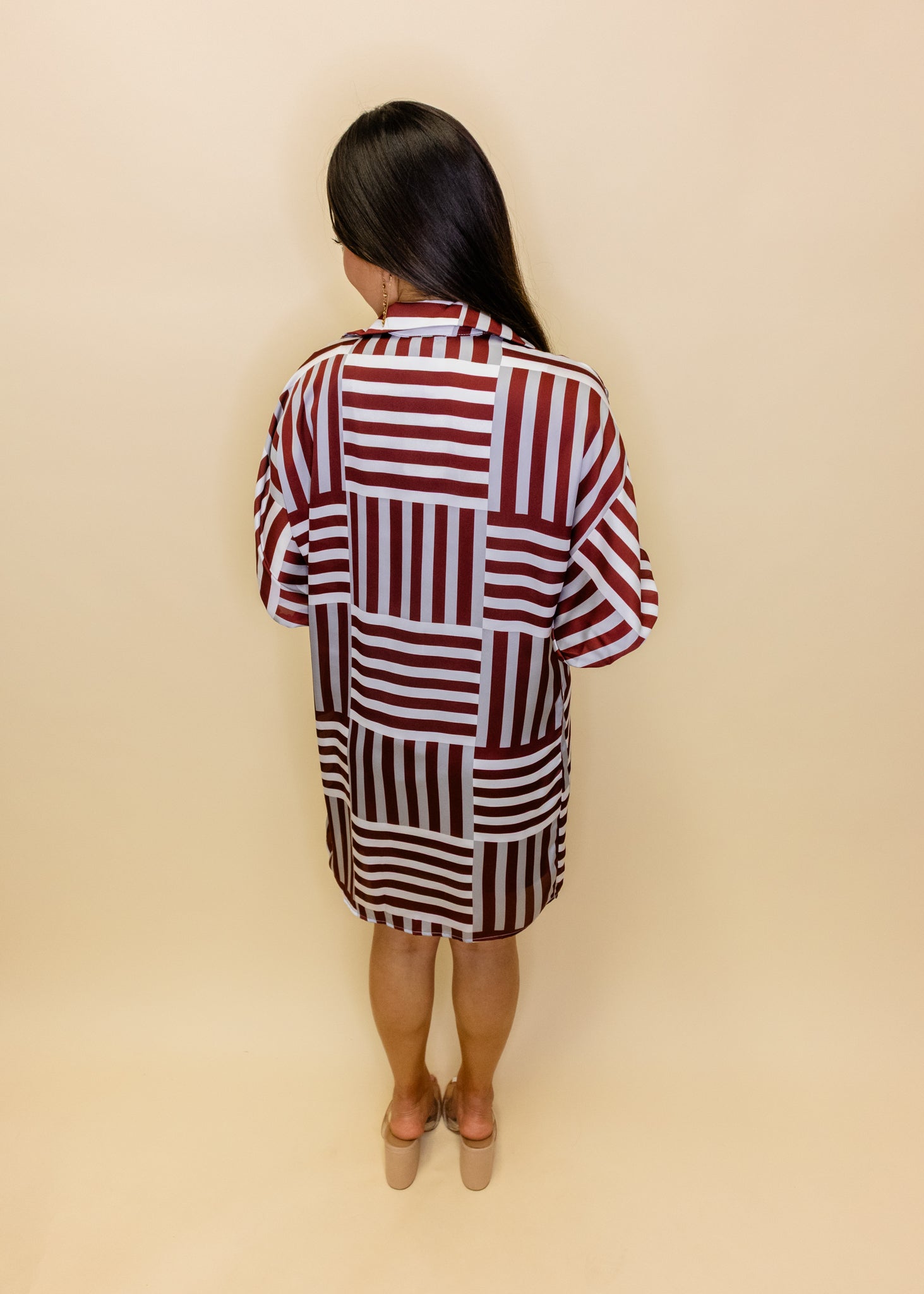 Charlotte Deep Stripes Collar Dress