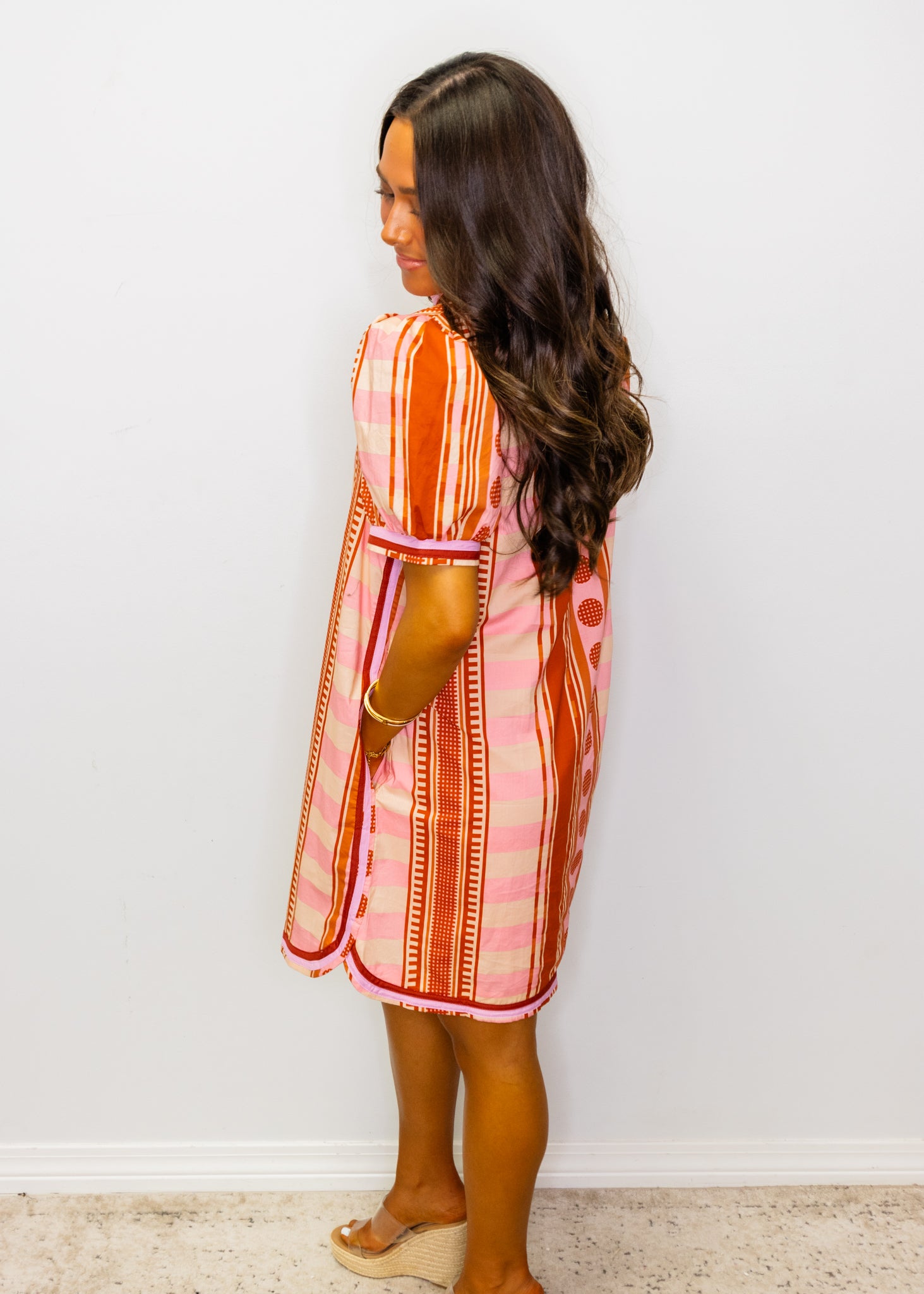 Cinnamon Multi Shapes Print Dress