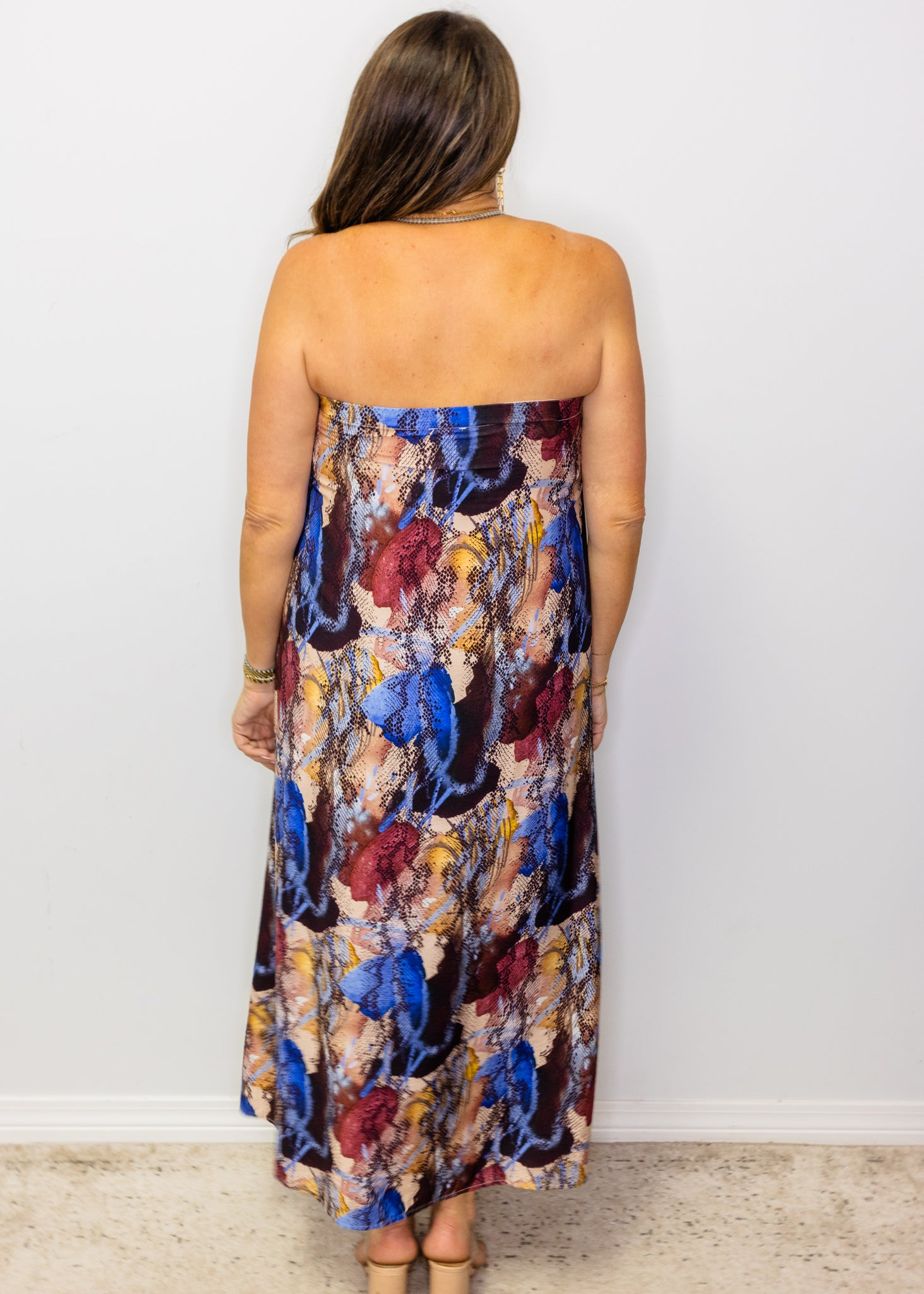Multi Snake Print Maxi Dress