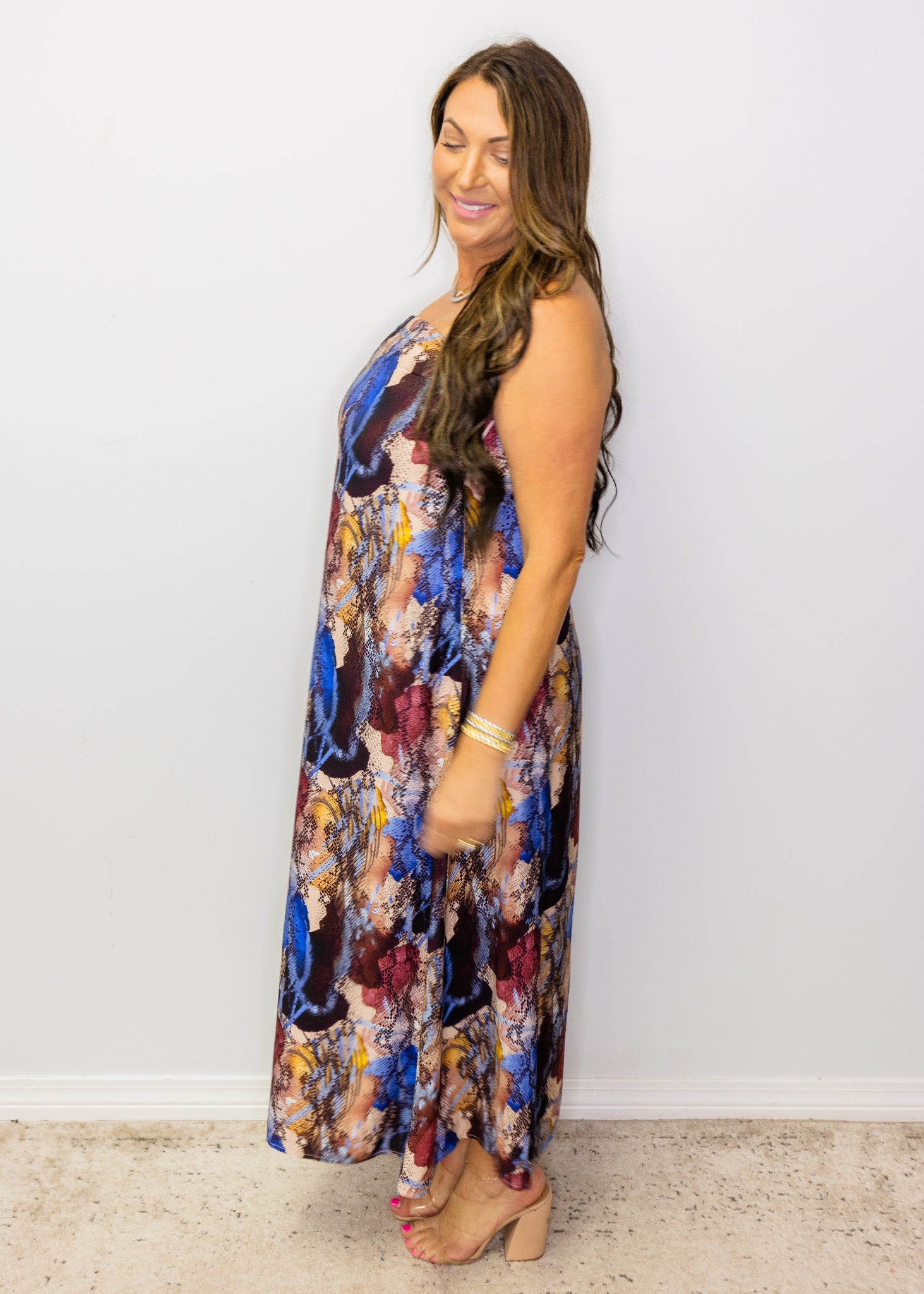 Multi Snake Print Maxi Dress