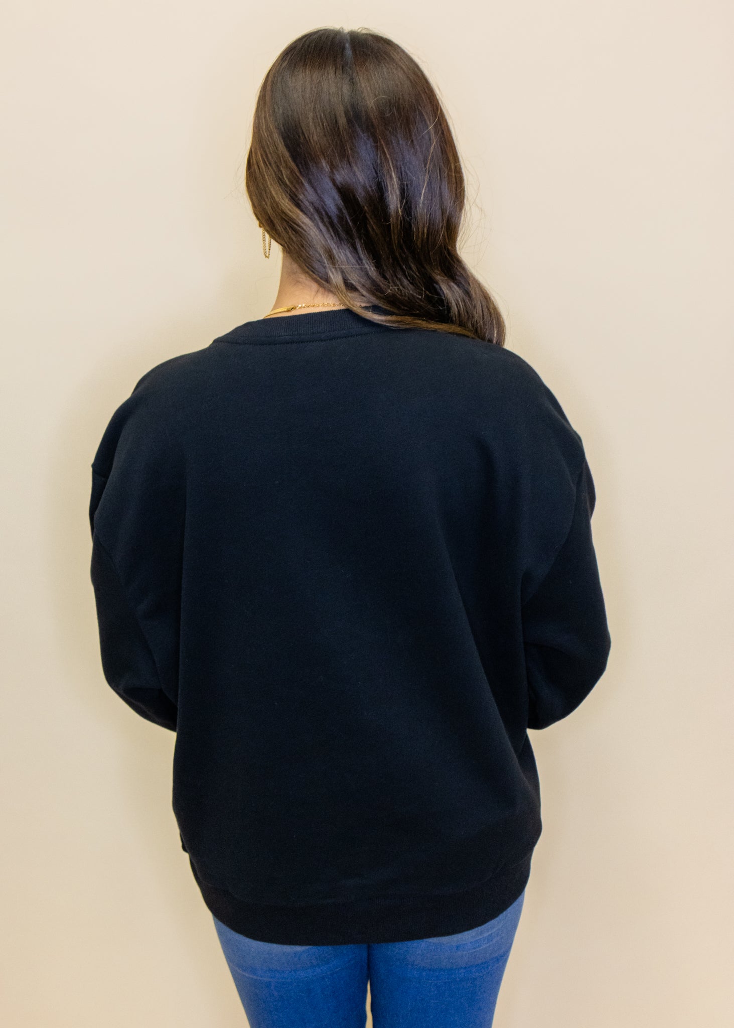 Black & Orange Flower Sequin Pumpkin Sweatshirt