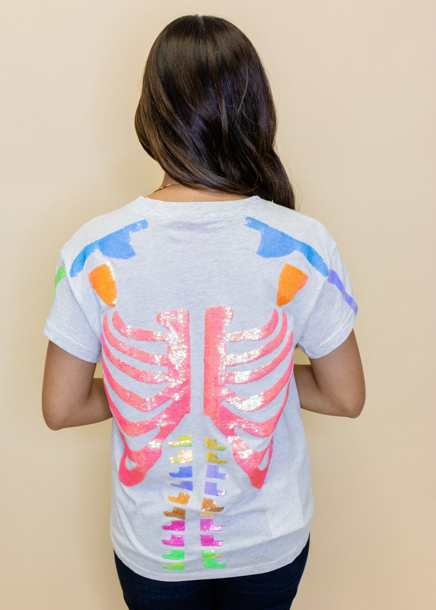 Grey Multi Skeleton Tee