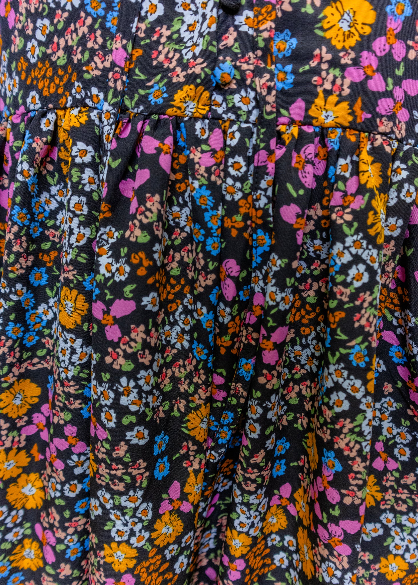 Black Floral Long Sleeve Dress