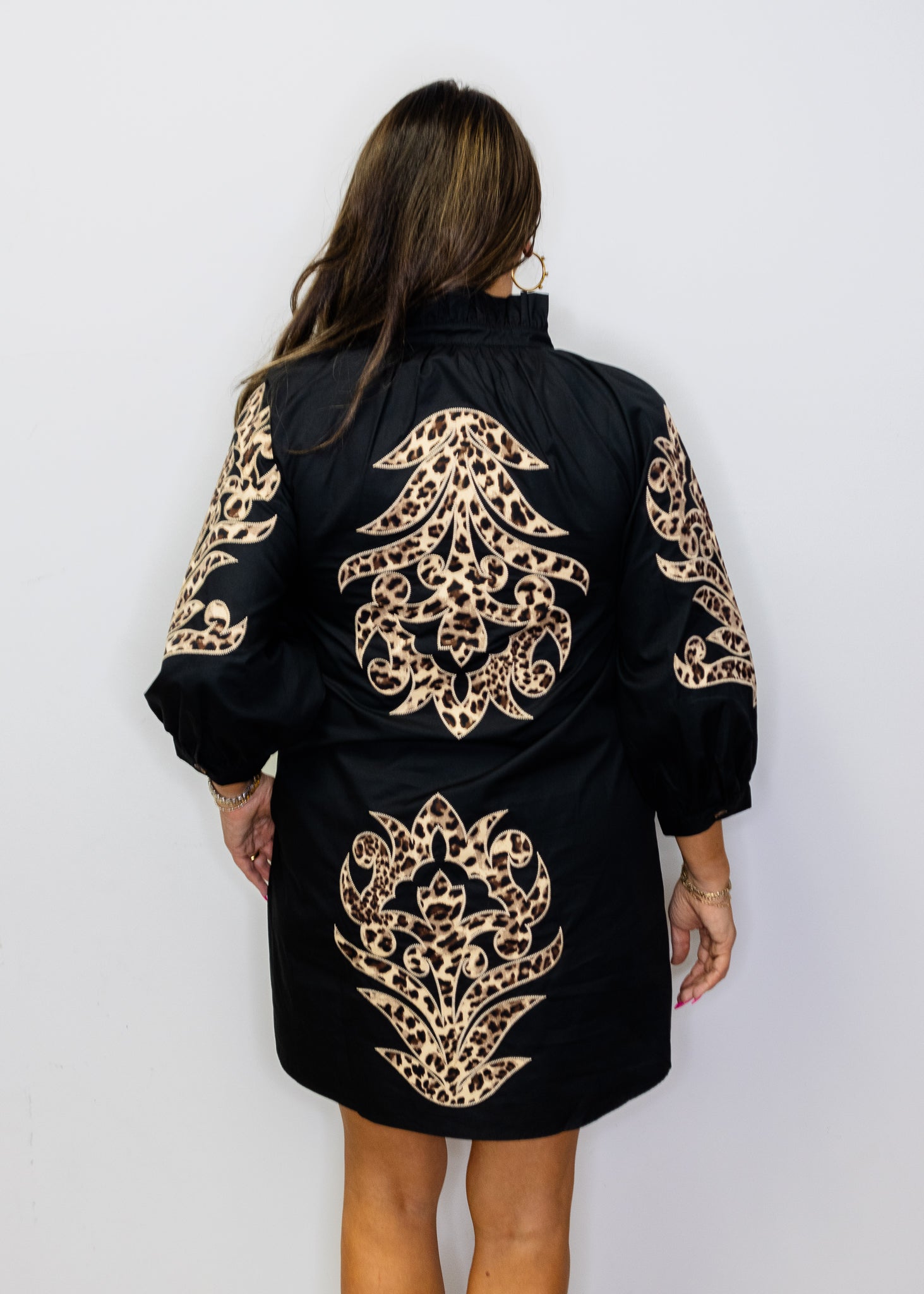 Black Leopard Baroque Dress