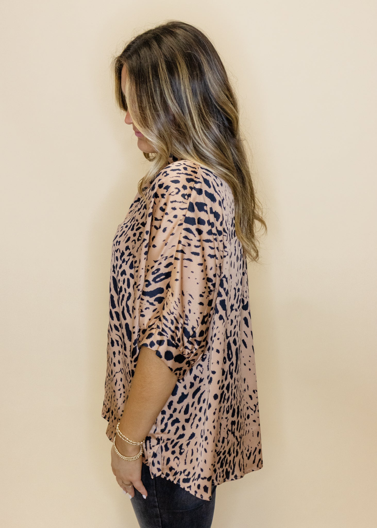 Arizona Luxe Animal Print Button Down Top