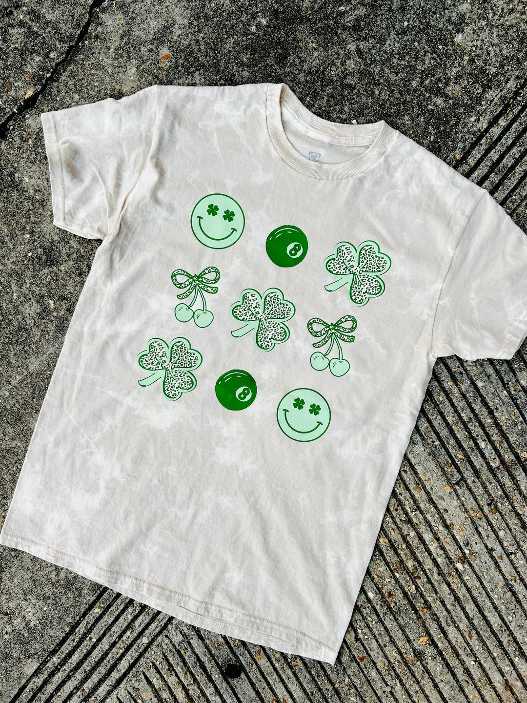 Shamrocks & Smiles Grunge Tee