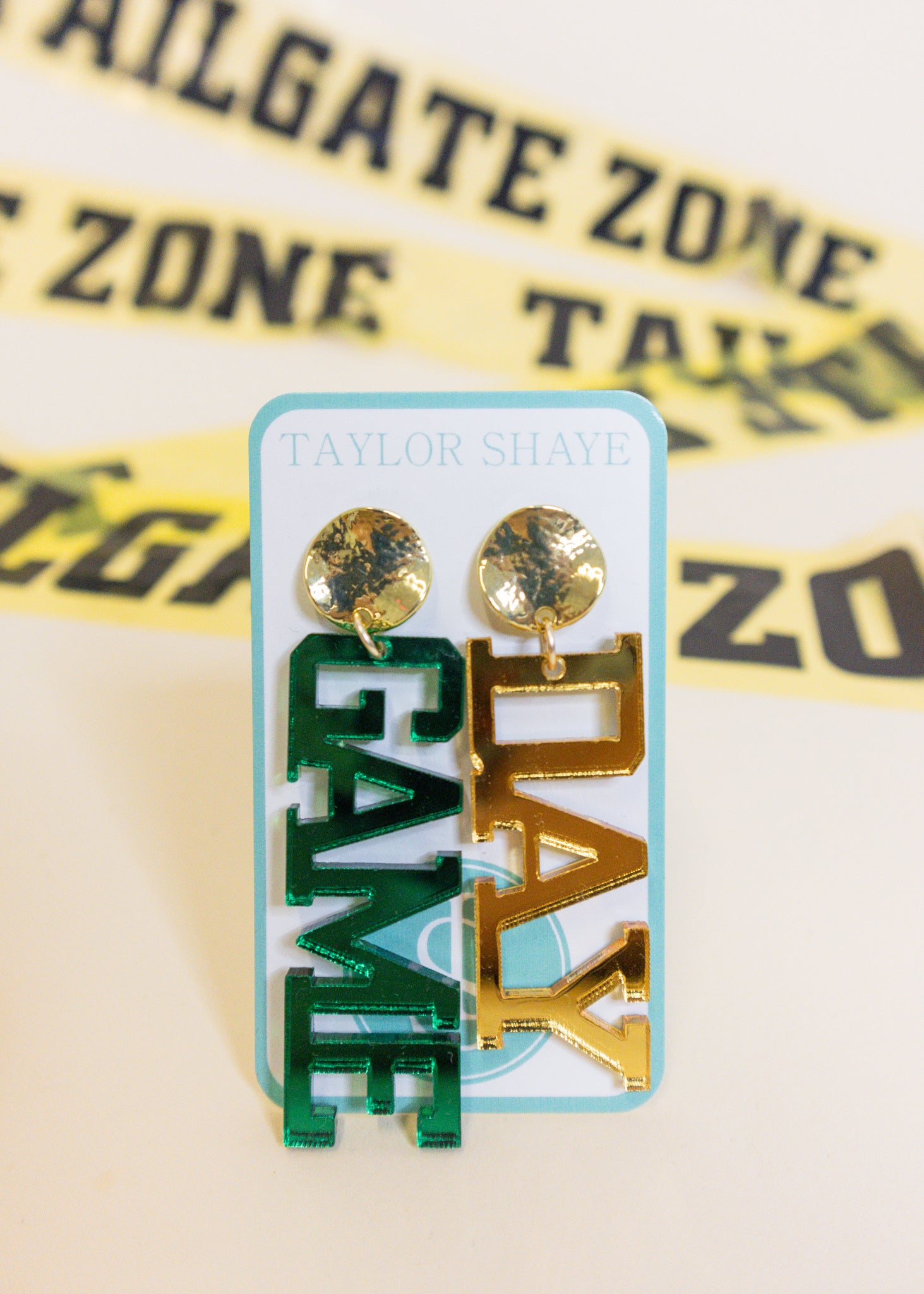 Green & Gold GameDay Earrings