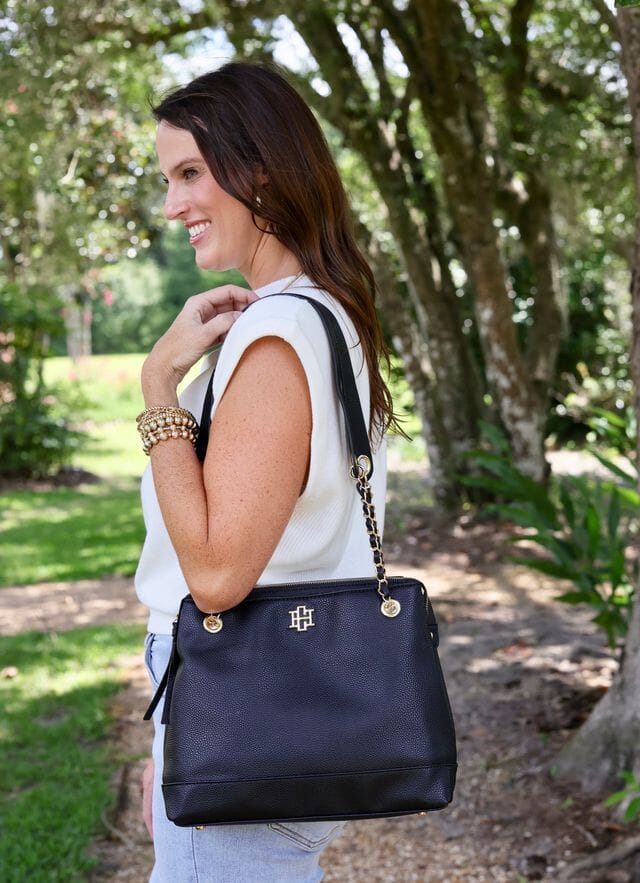 Teegan Black Zipper Purse