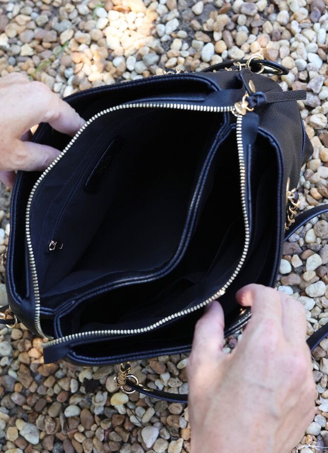 Teegan Black Zipper Purse