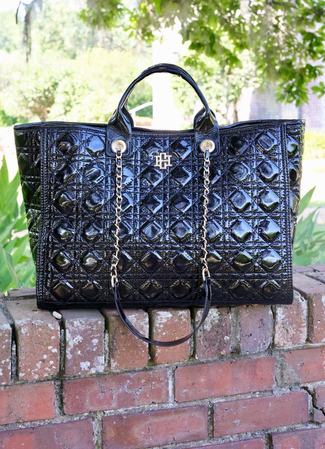 Melissa Black Patent Tote Purse