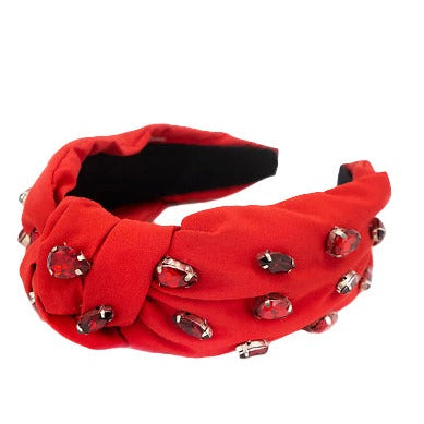 Red Teardrop Glass & Knot Headband